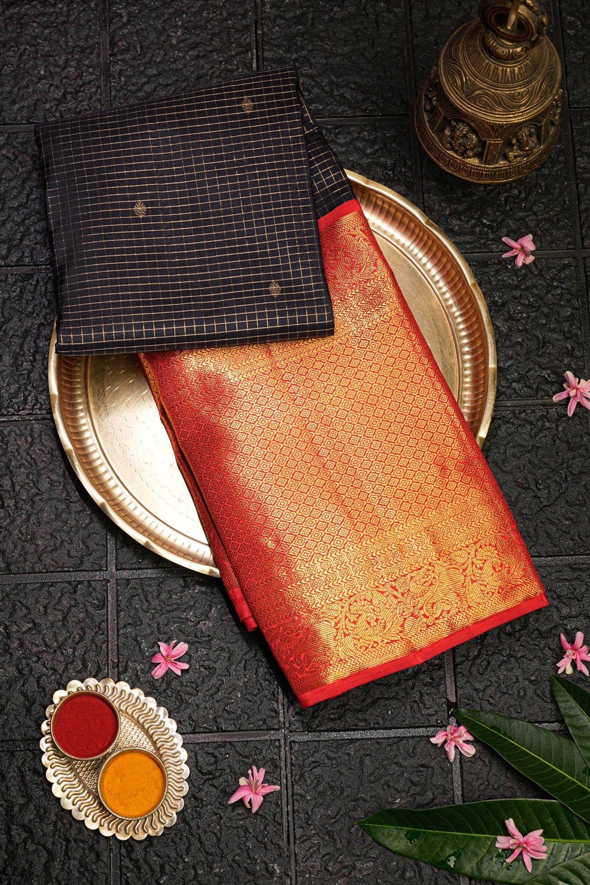 Kancheepuram Silk Black Saree