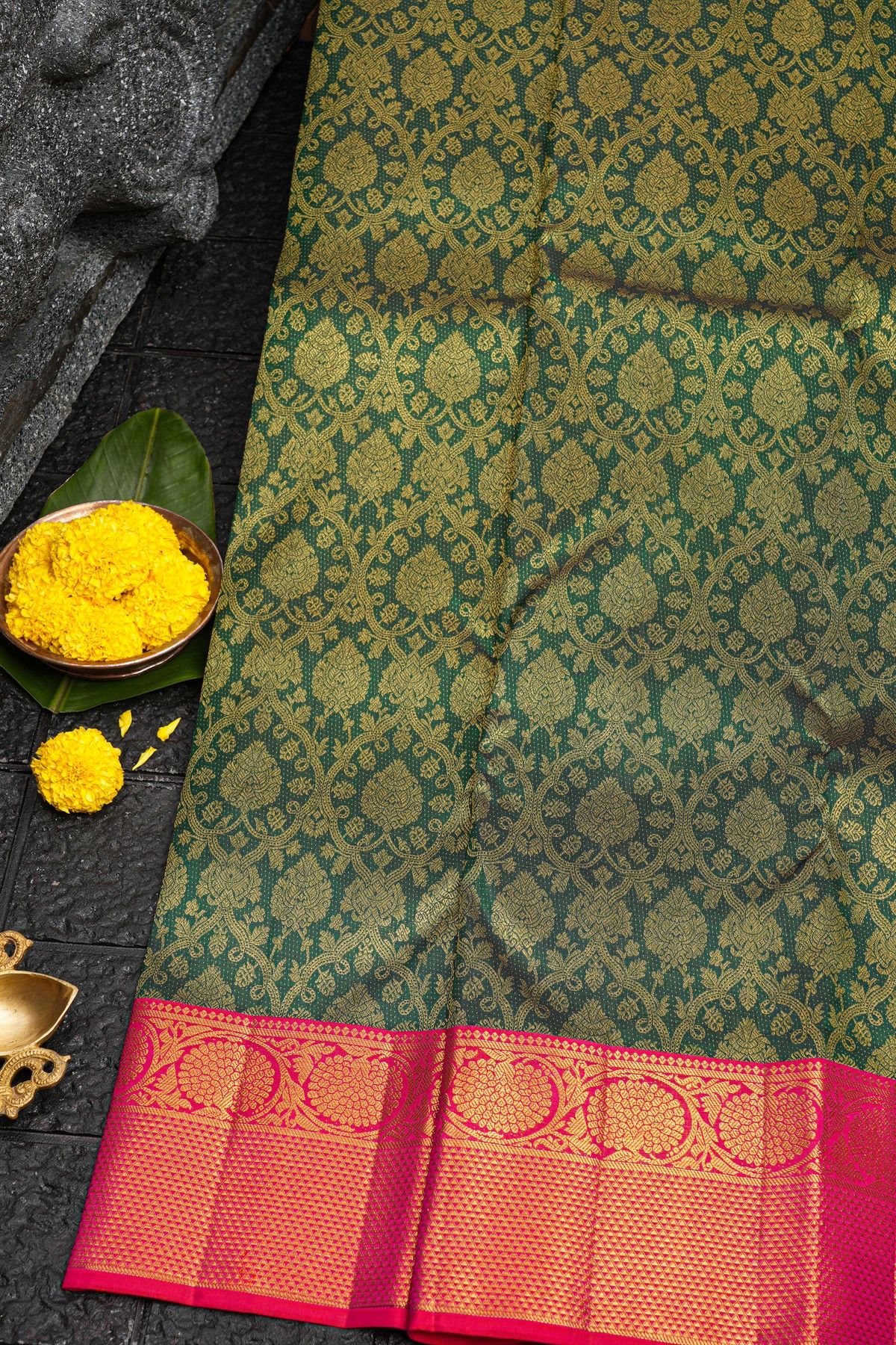 Kancheepuram Silk Green Saree