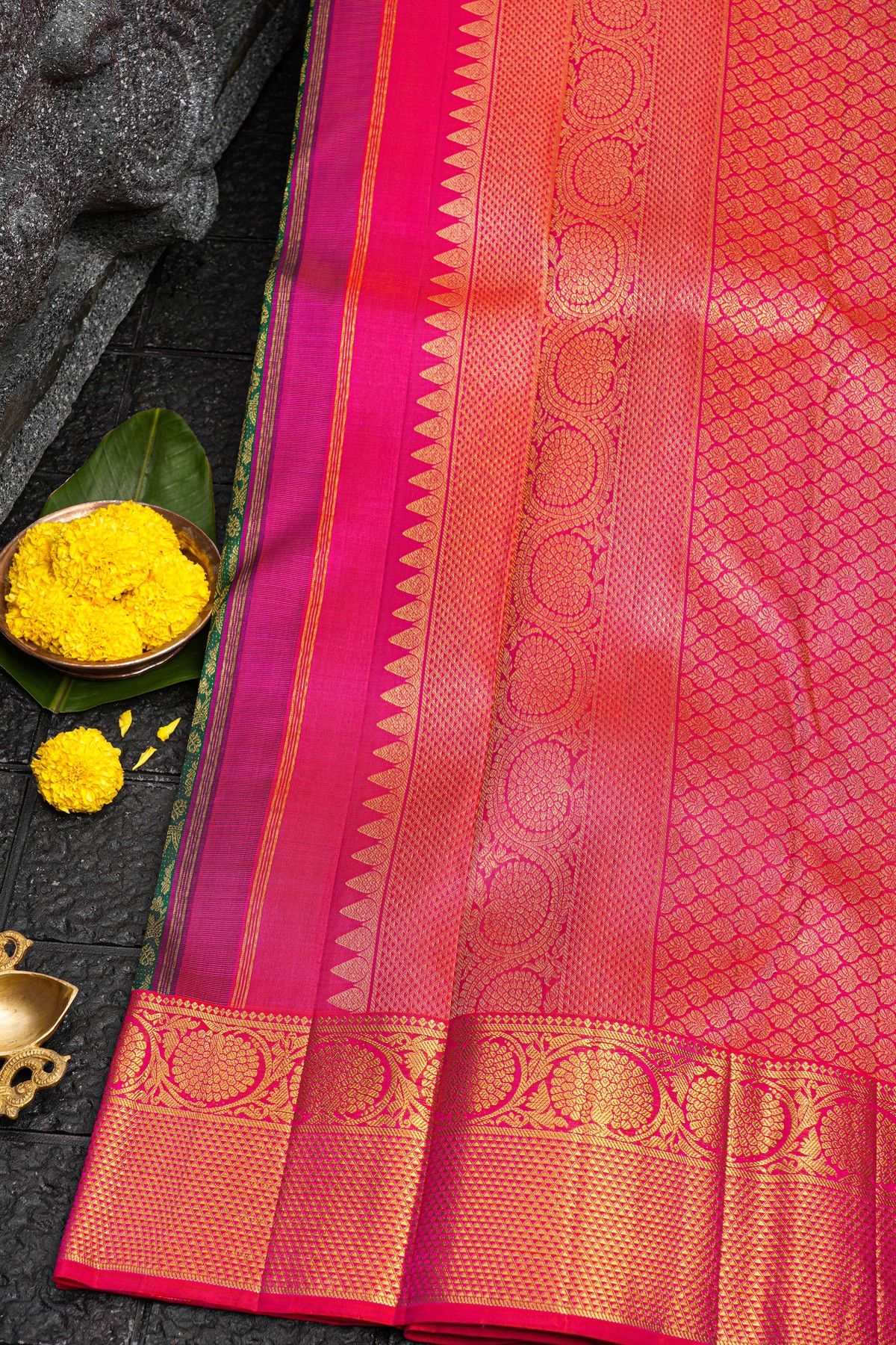 Kancheepuram Silk Green Saree