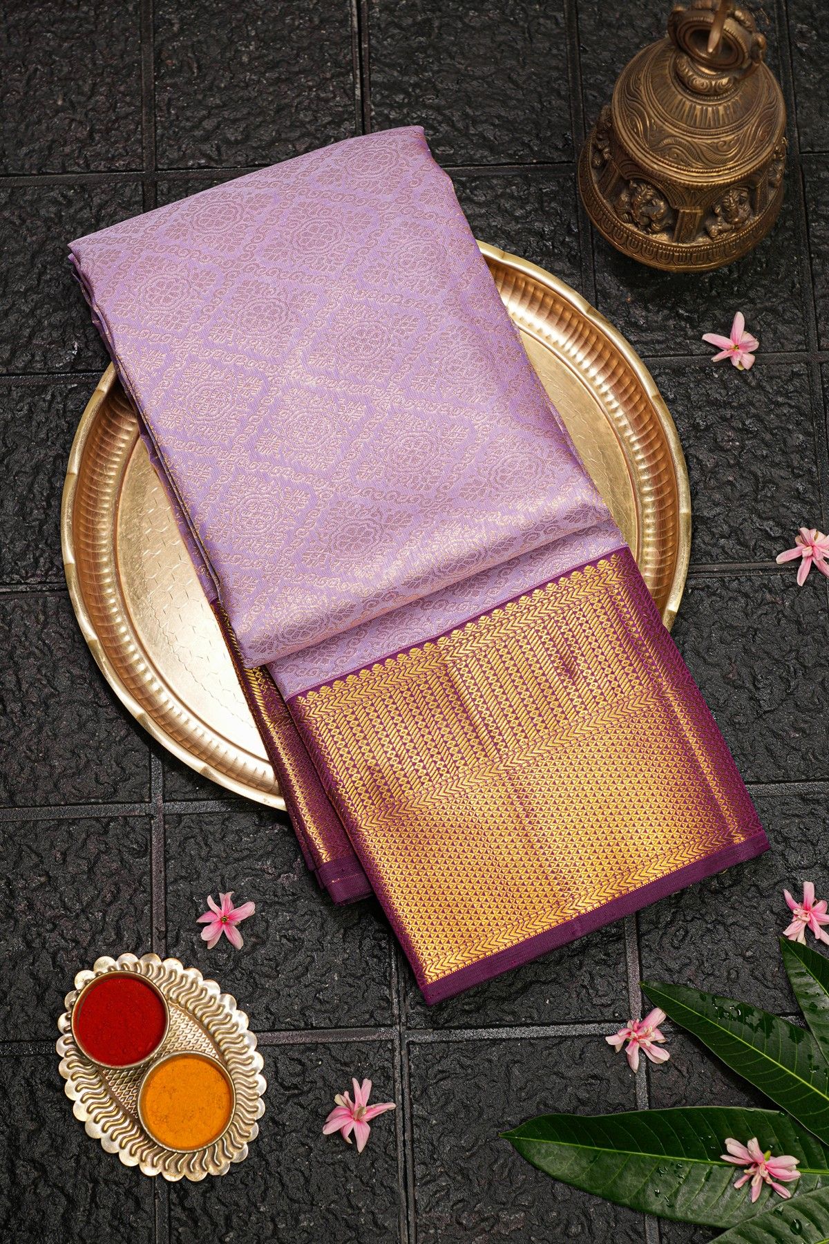 Kancheepuram Silk Lilac Saree