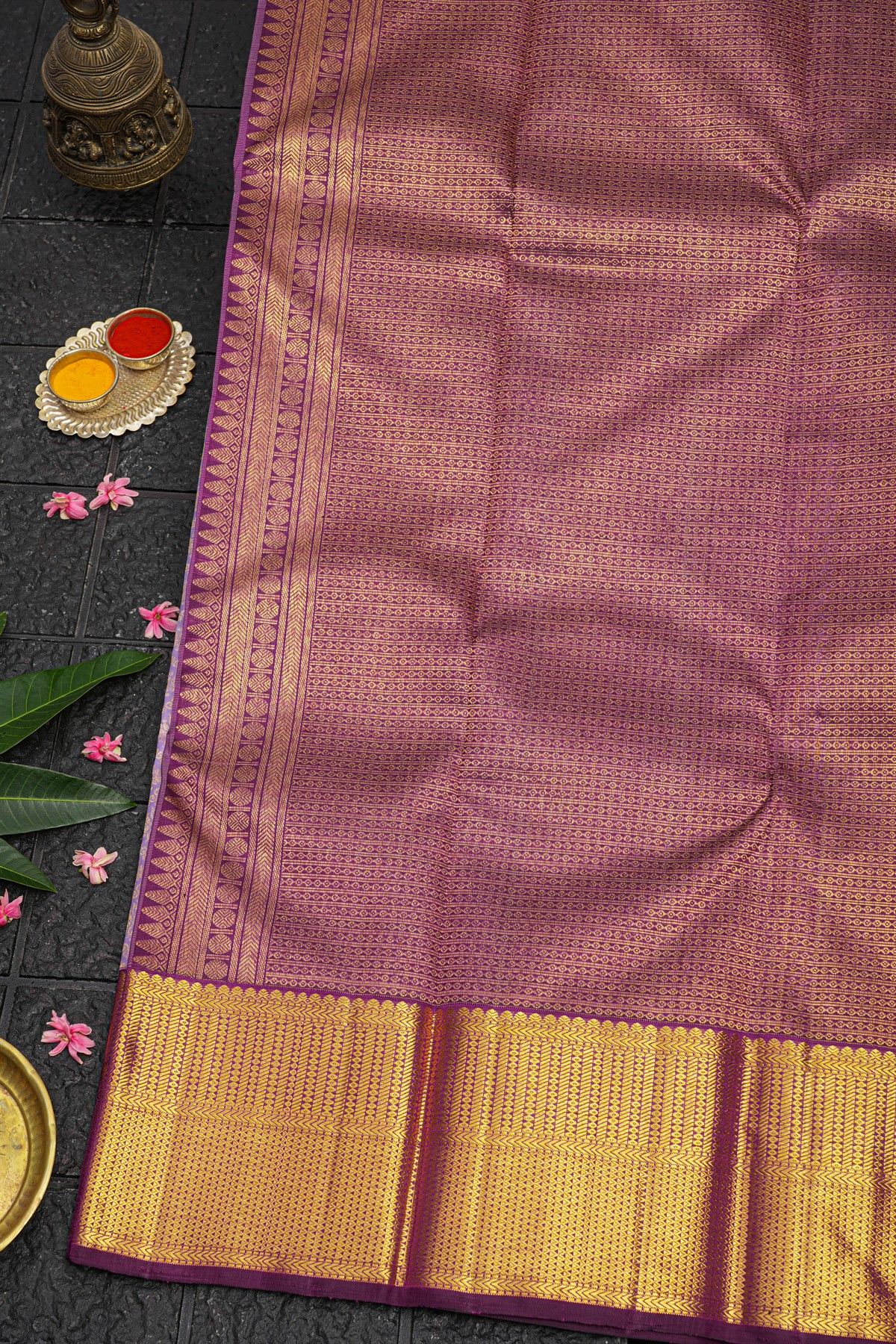 Kancheepuram Silk Lilac Saree