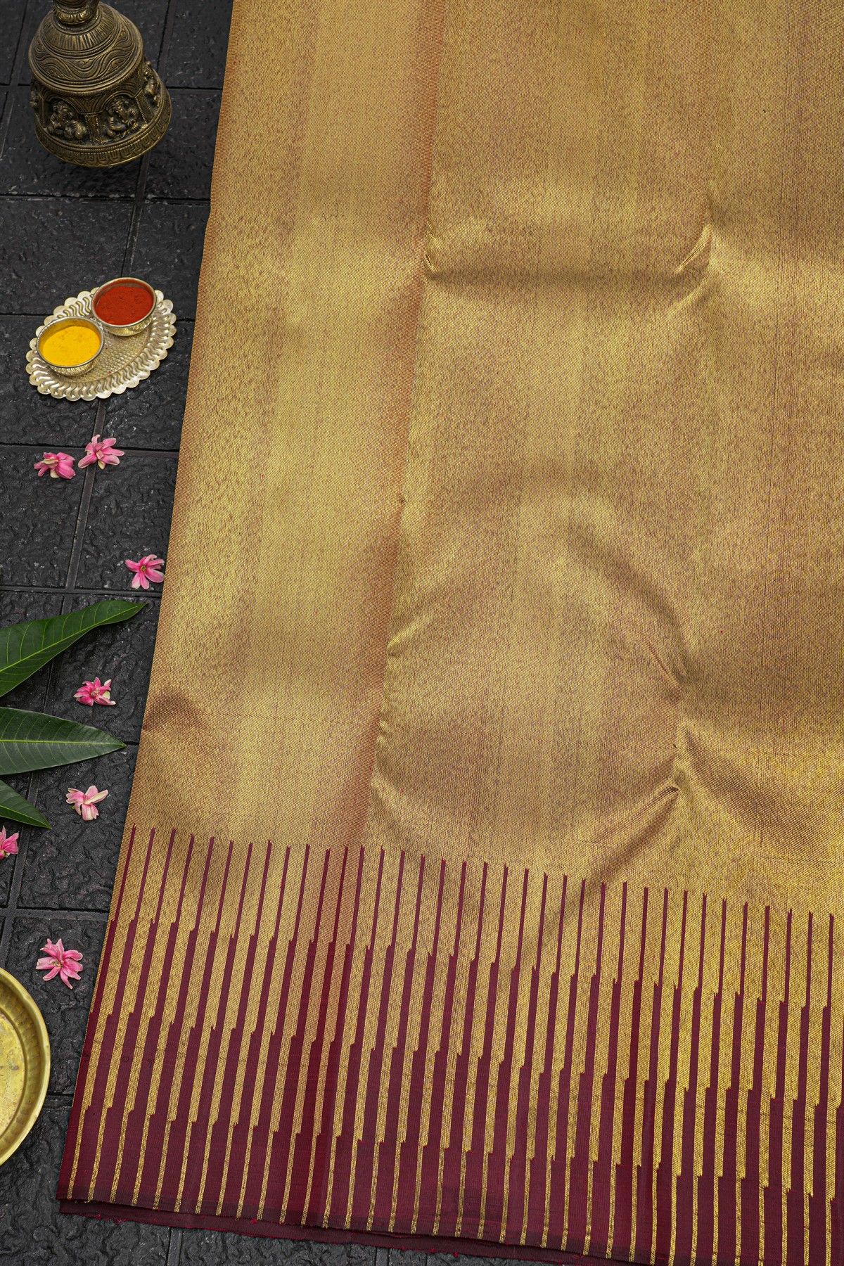 Kancheepuram Silk Wine Saree
