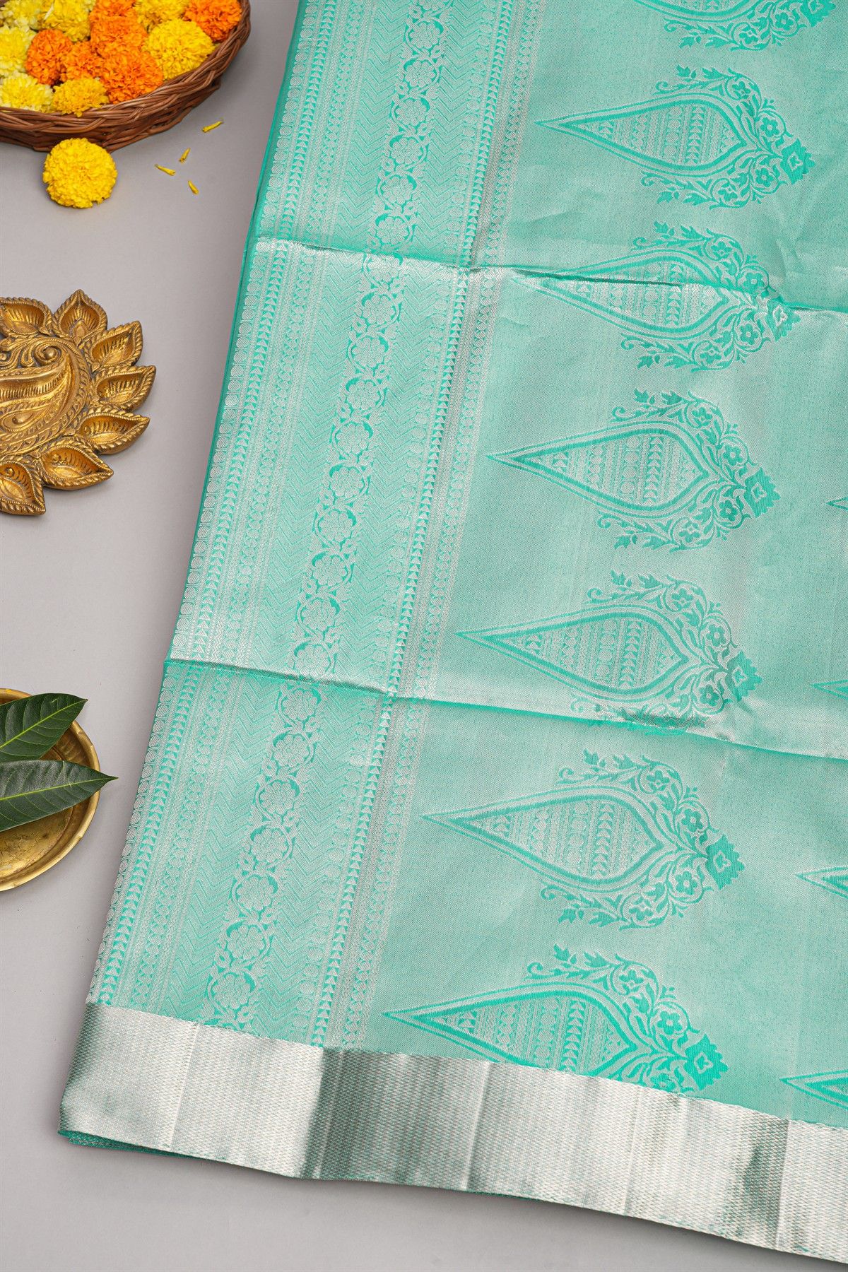 Coimbatore Soft Silk Sky Blue Saree