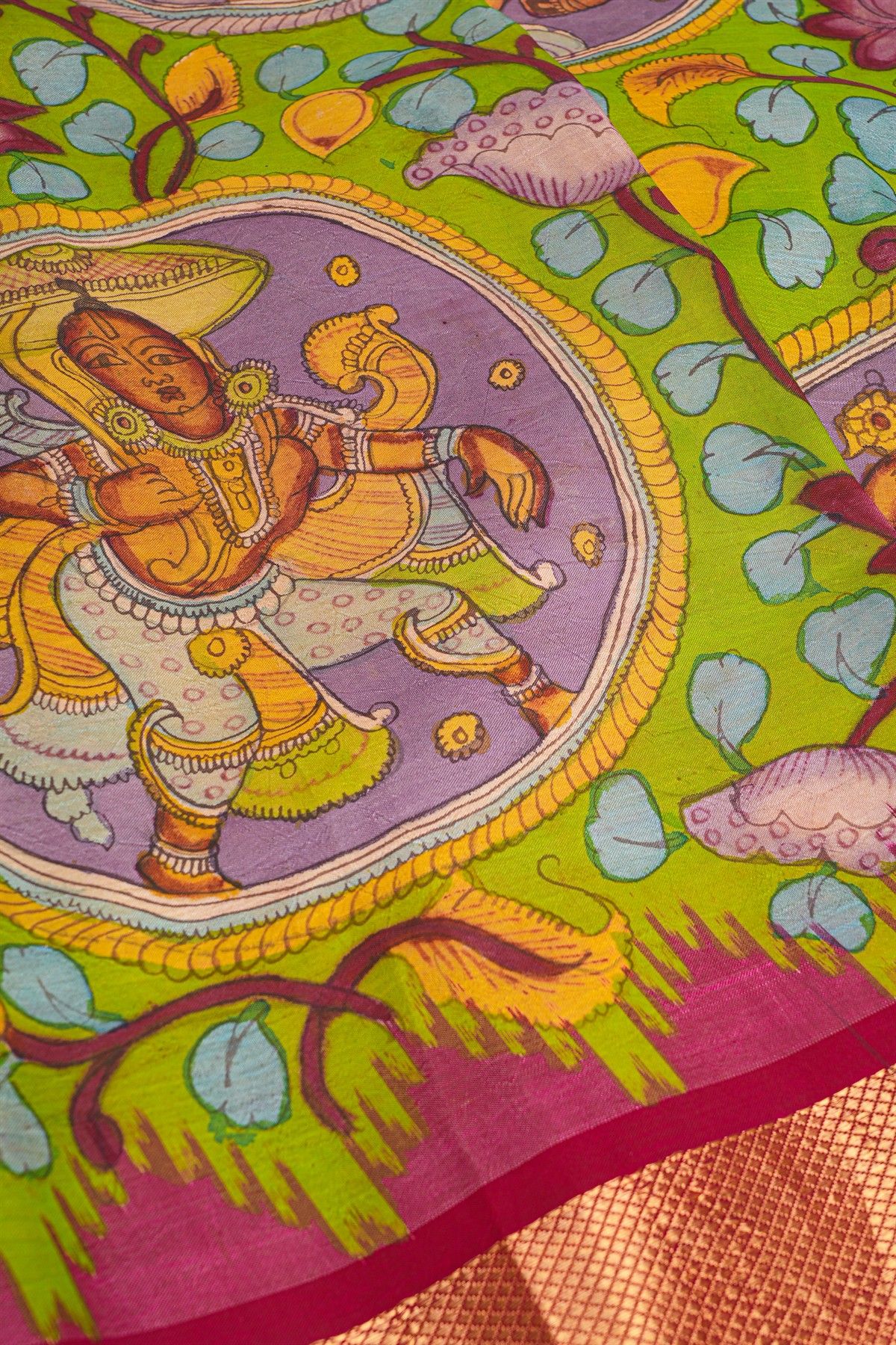 Kancheepuram Silk Parrot Green Saree