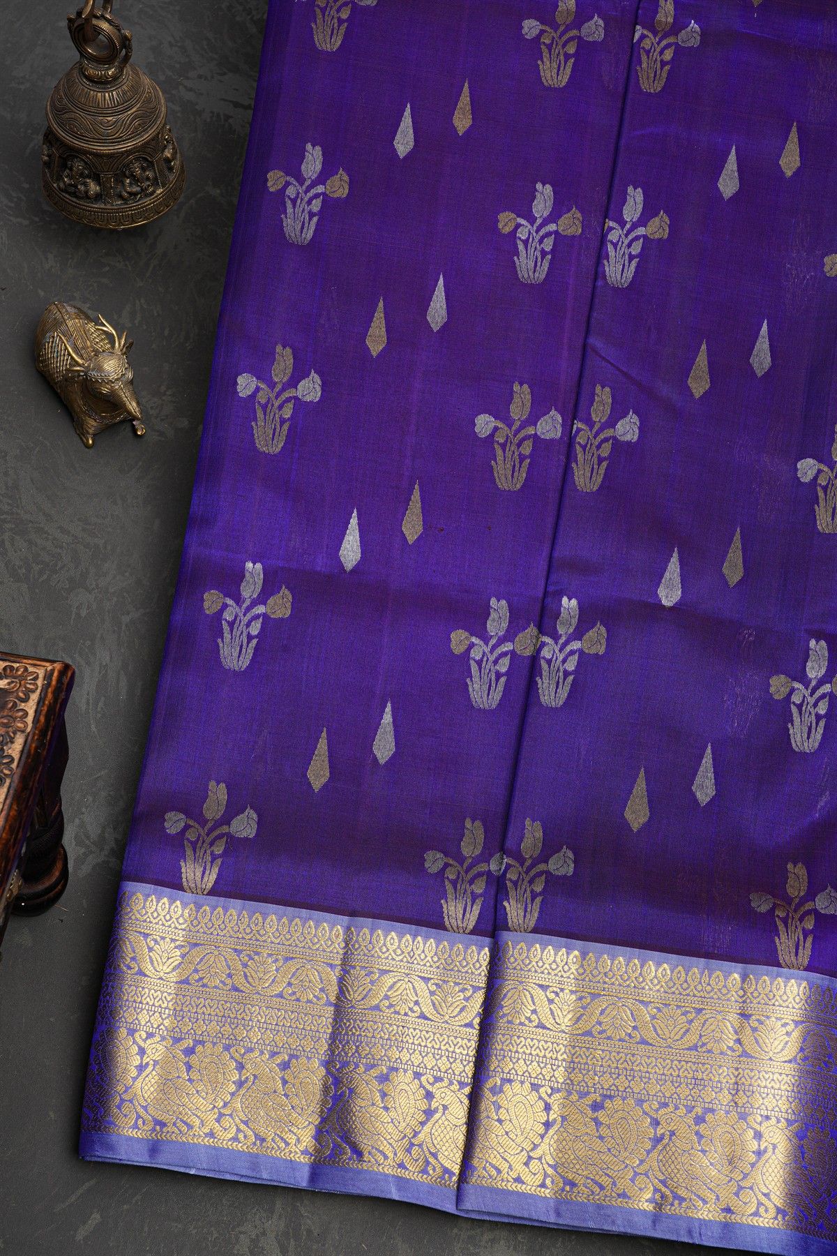Venkatagiri Silk Violet Saree