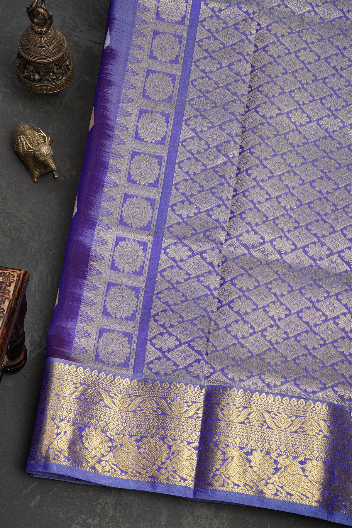 Venkatagiri Silk Violet Saree