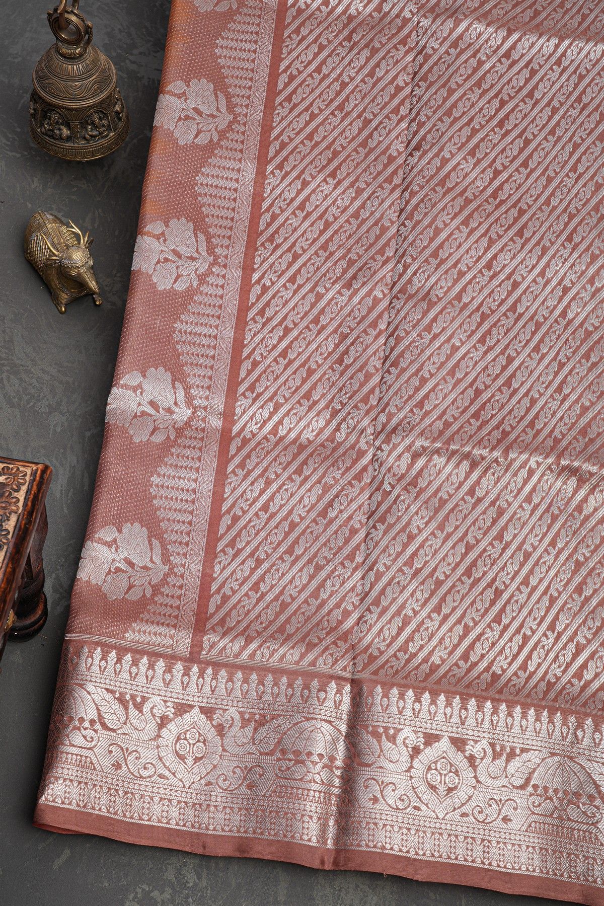 Venkatagiri Silk Orange Saree