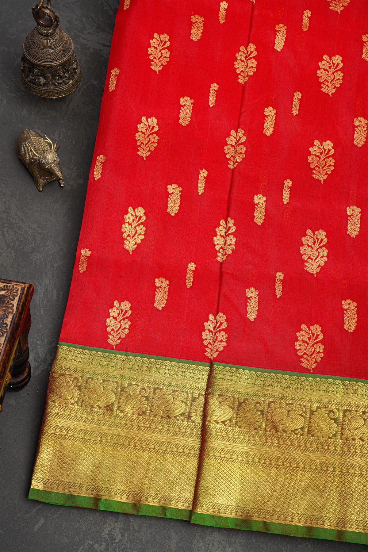 Venkatagiri Silk Red Saree