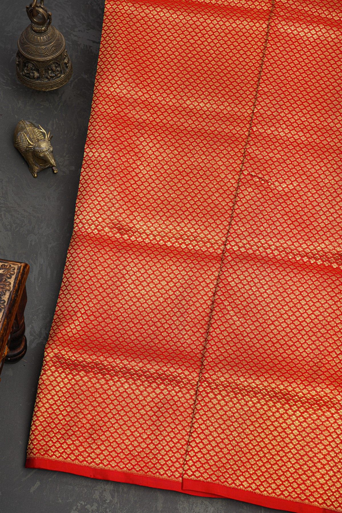 Venkatagiri Silk Red Saree