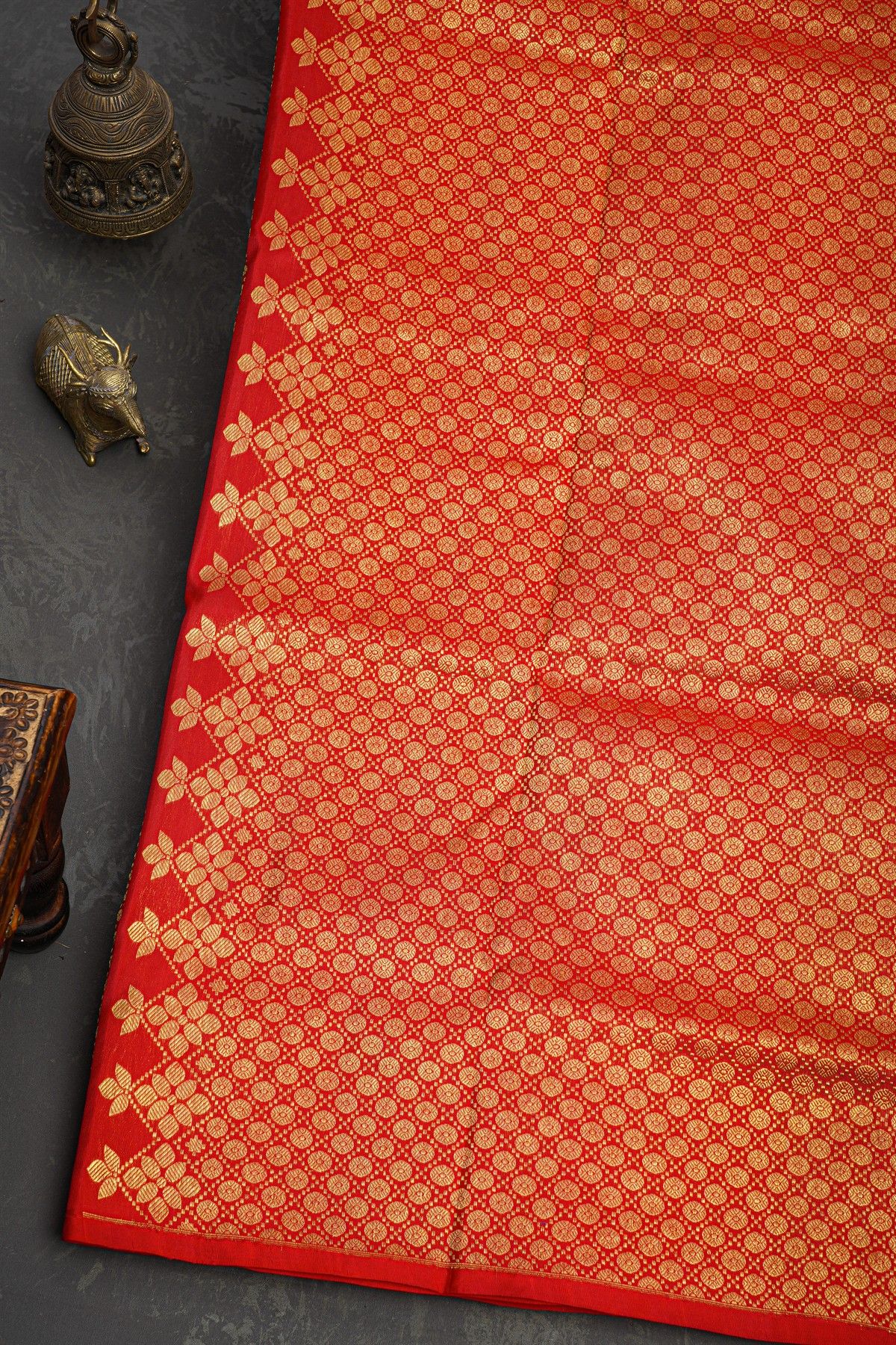 Venkatagiri Silk Red Saree