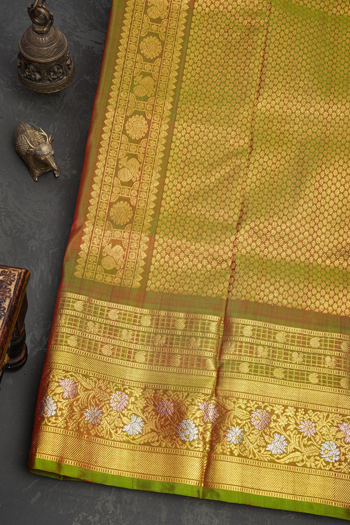 Venkatagiri Silk Red Saree