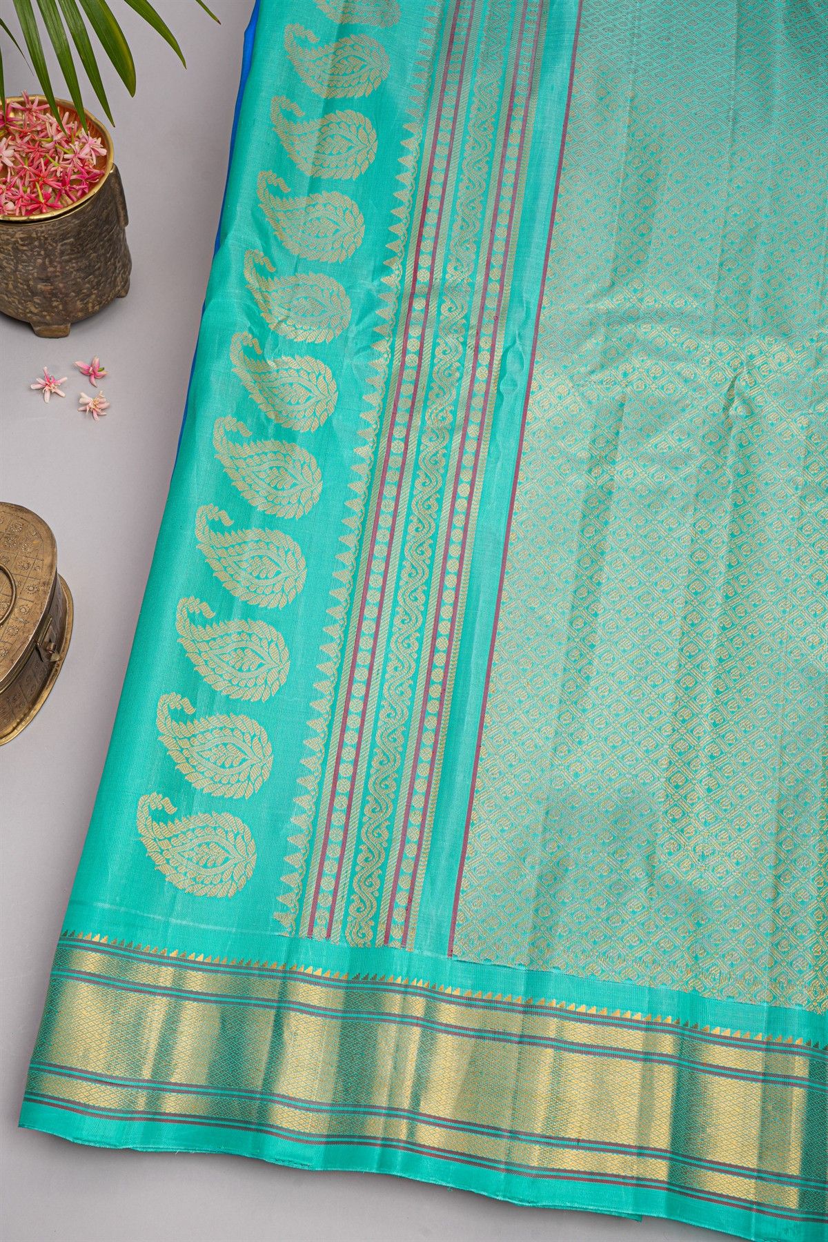 Gadwal Silk Blue Saree