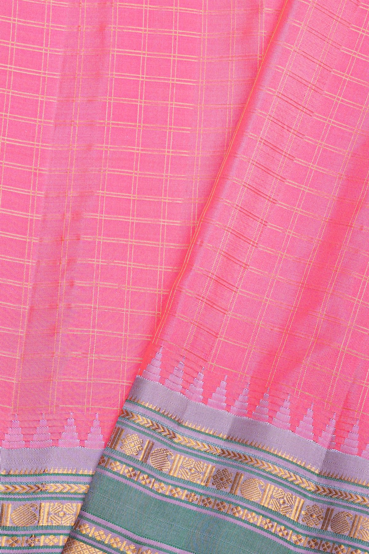 Gadwal Silk Pink Saree