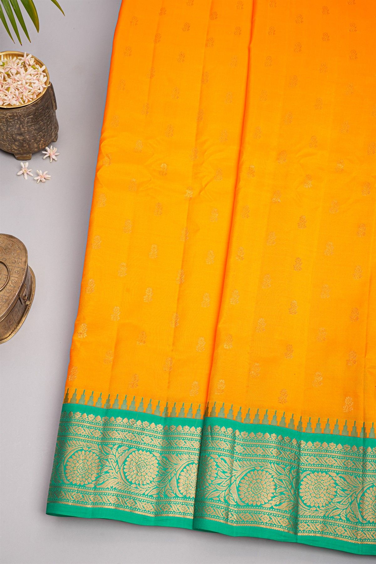 Gadwal Silk Mustard Saree