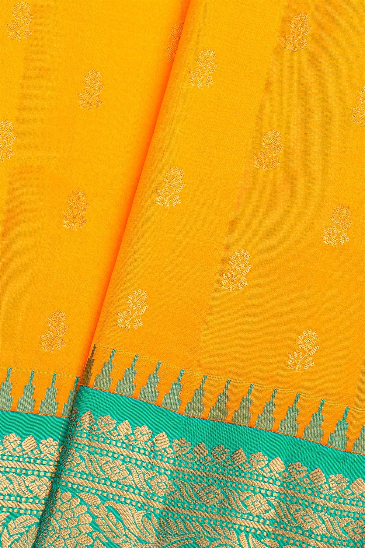 Gadwal Silk Mustard Saree