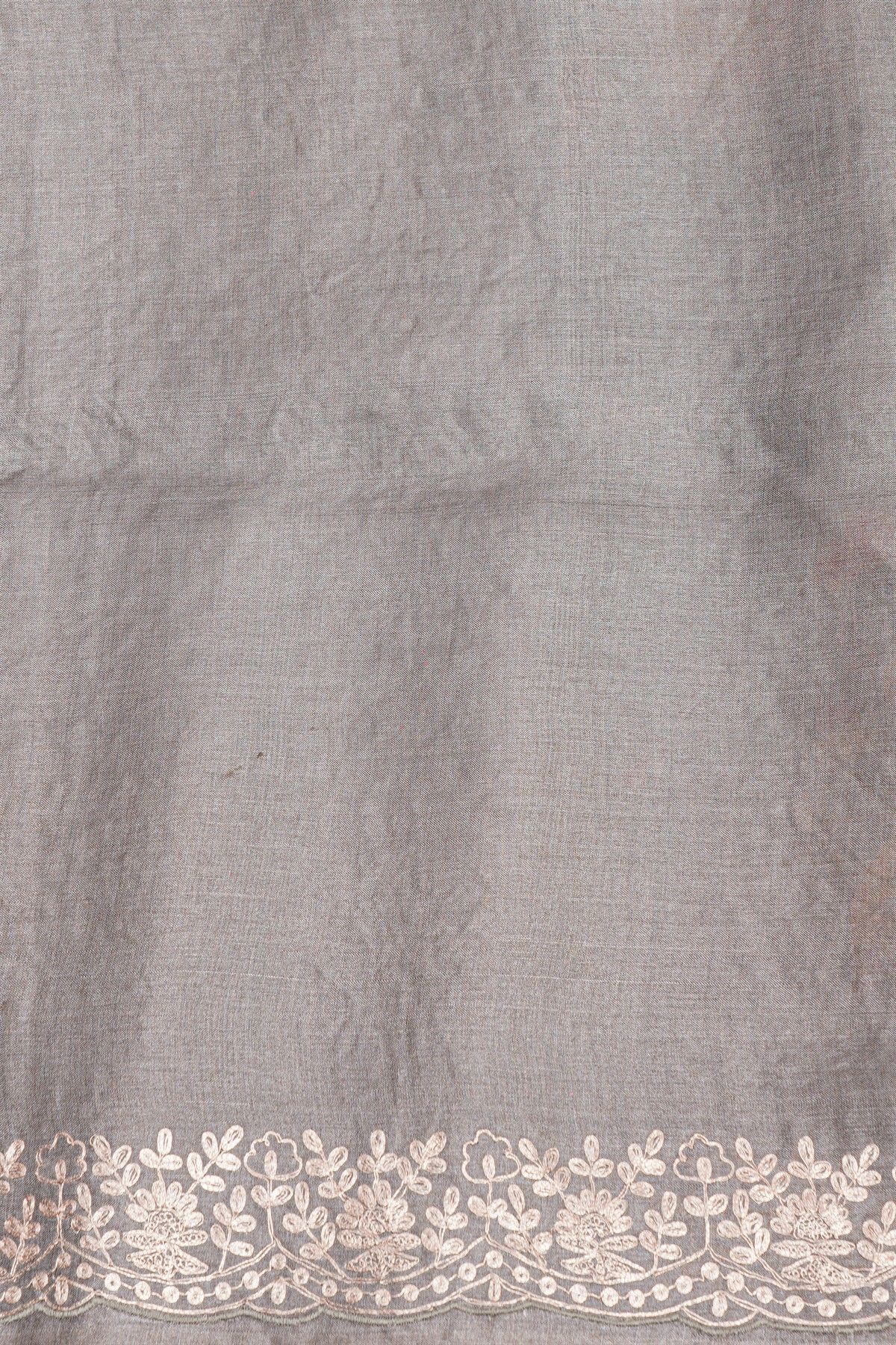 Designer Tussar Grey Saree