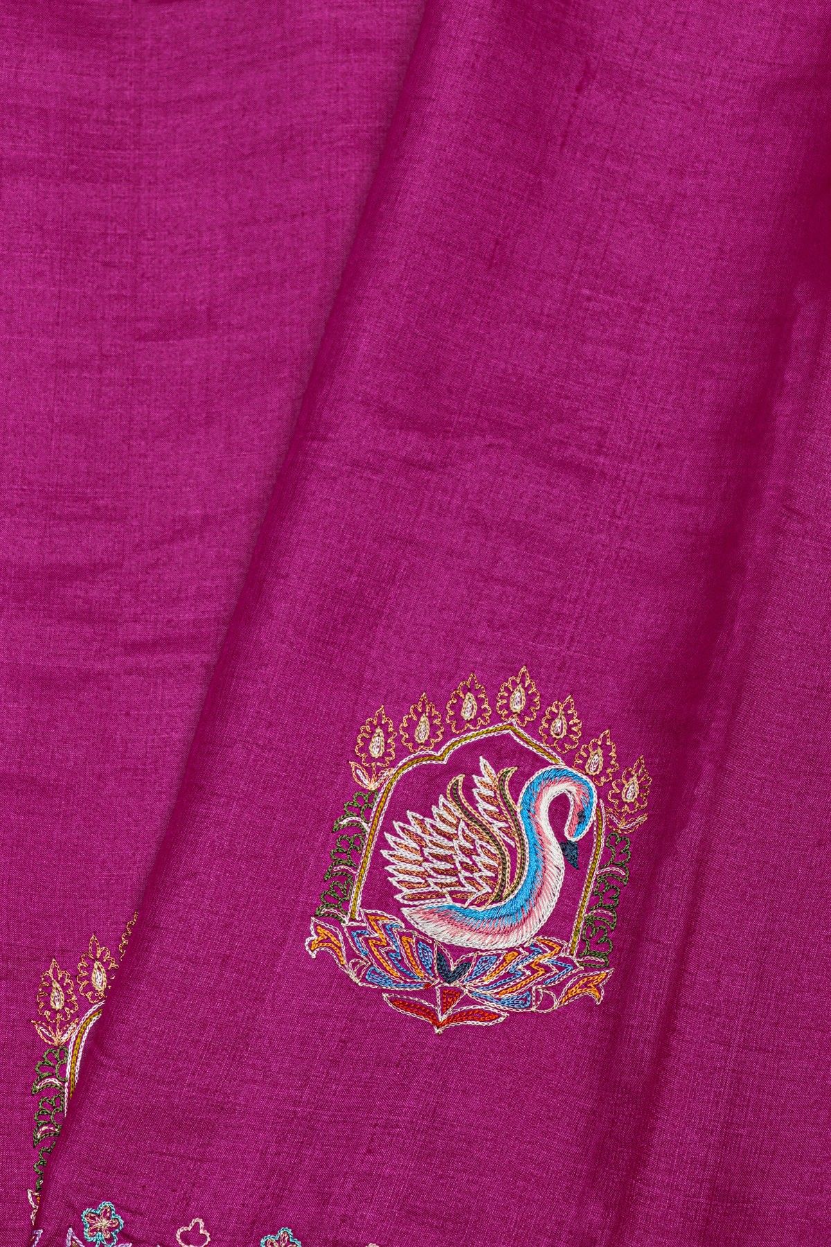 Designer Tussar Magenta Saree