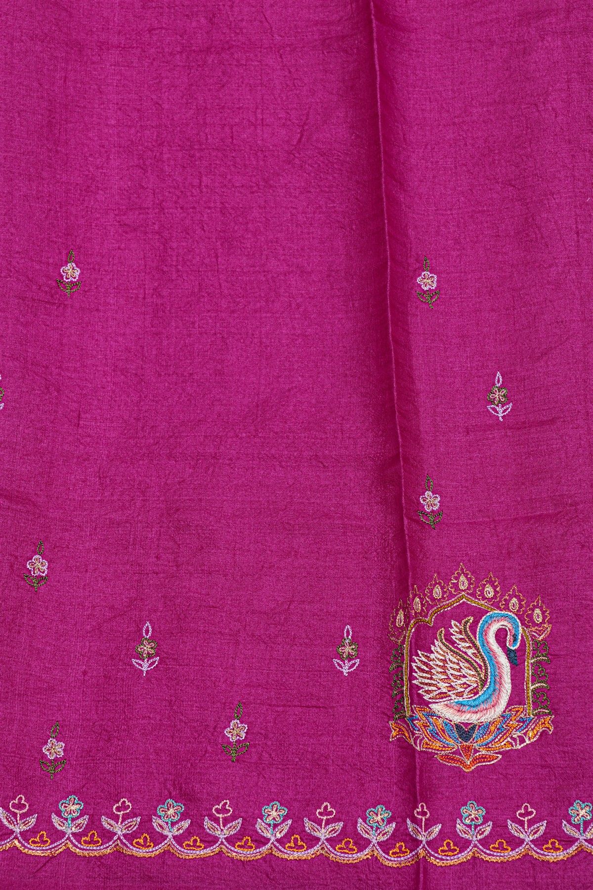 Designer Tussar Magenta Saree