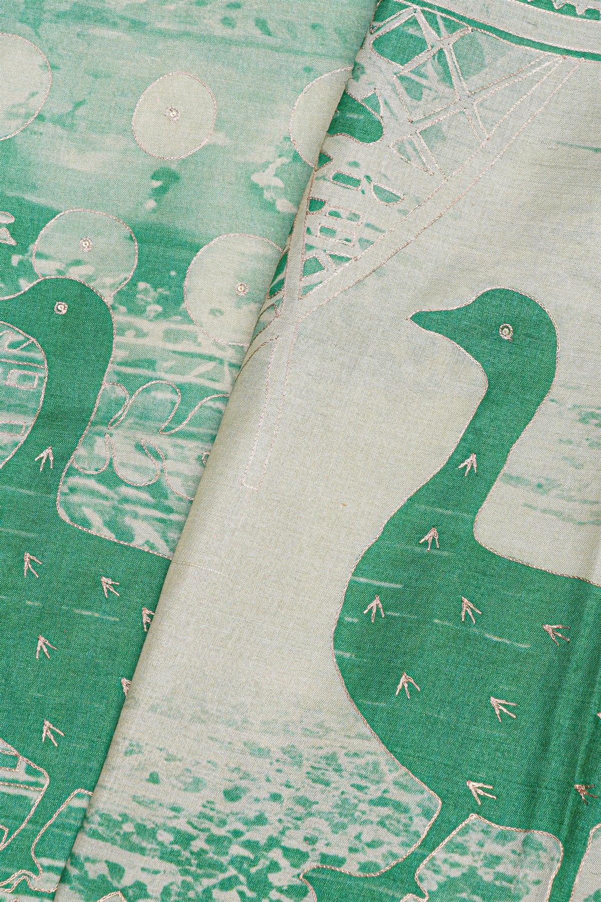 Designer Tussar Multicolour Saree