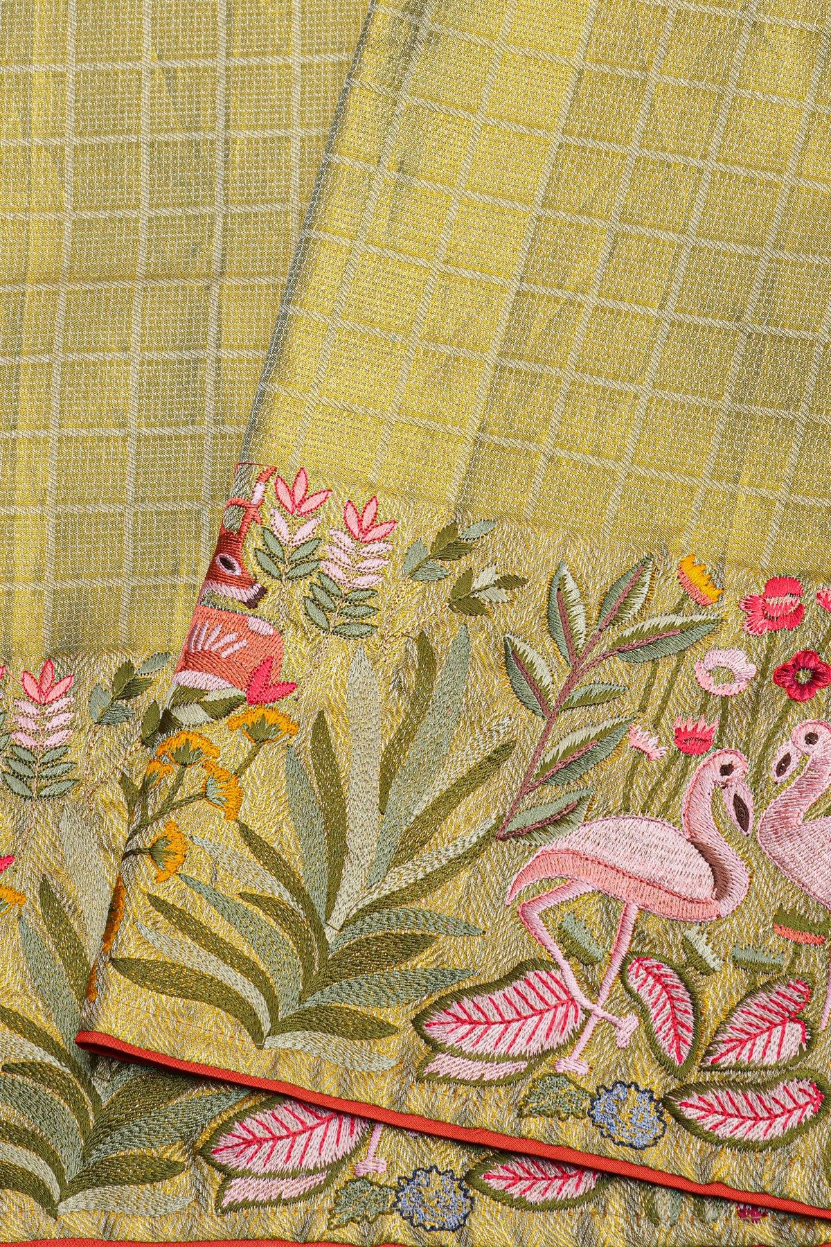 Fusion Tissue Gold Saree