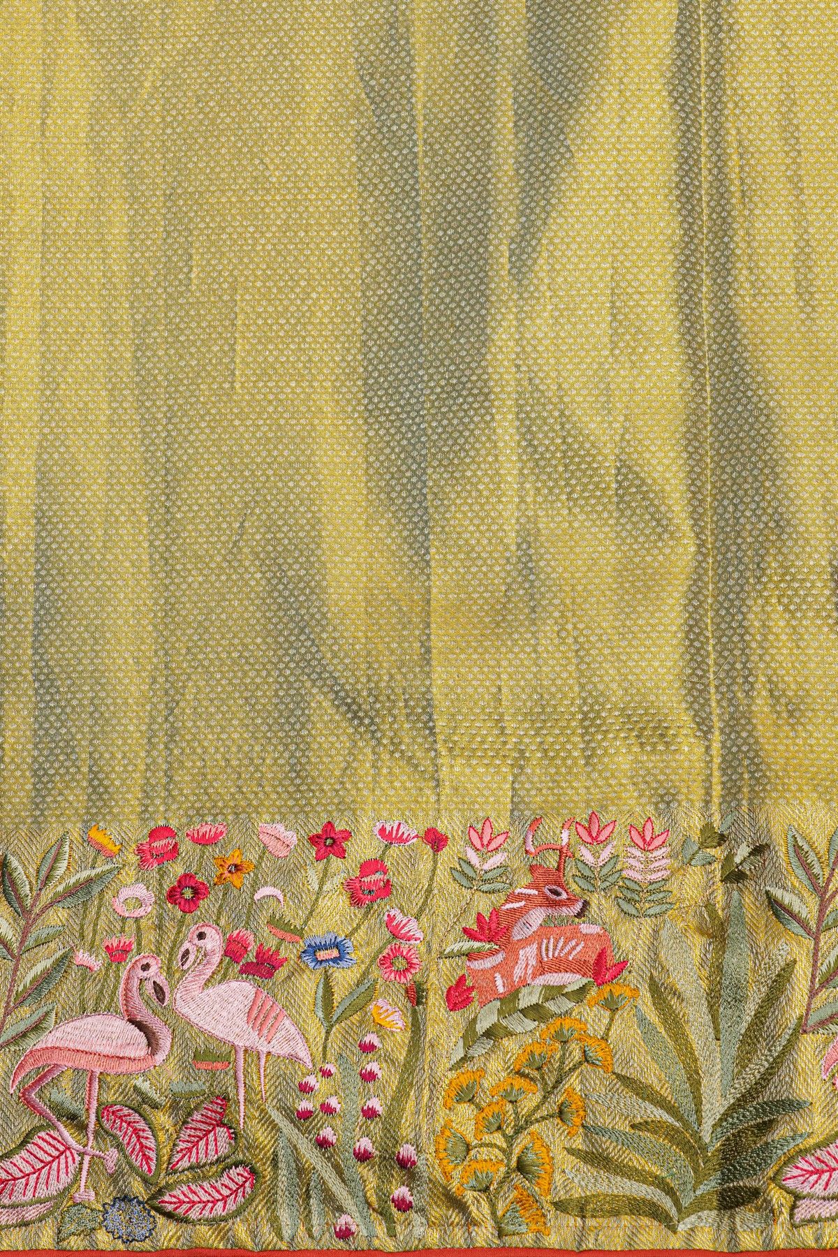 Fusion Tissue Gold Saree