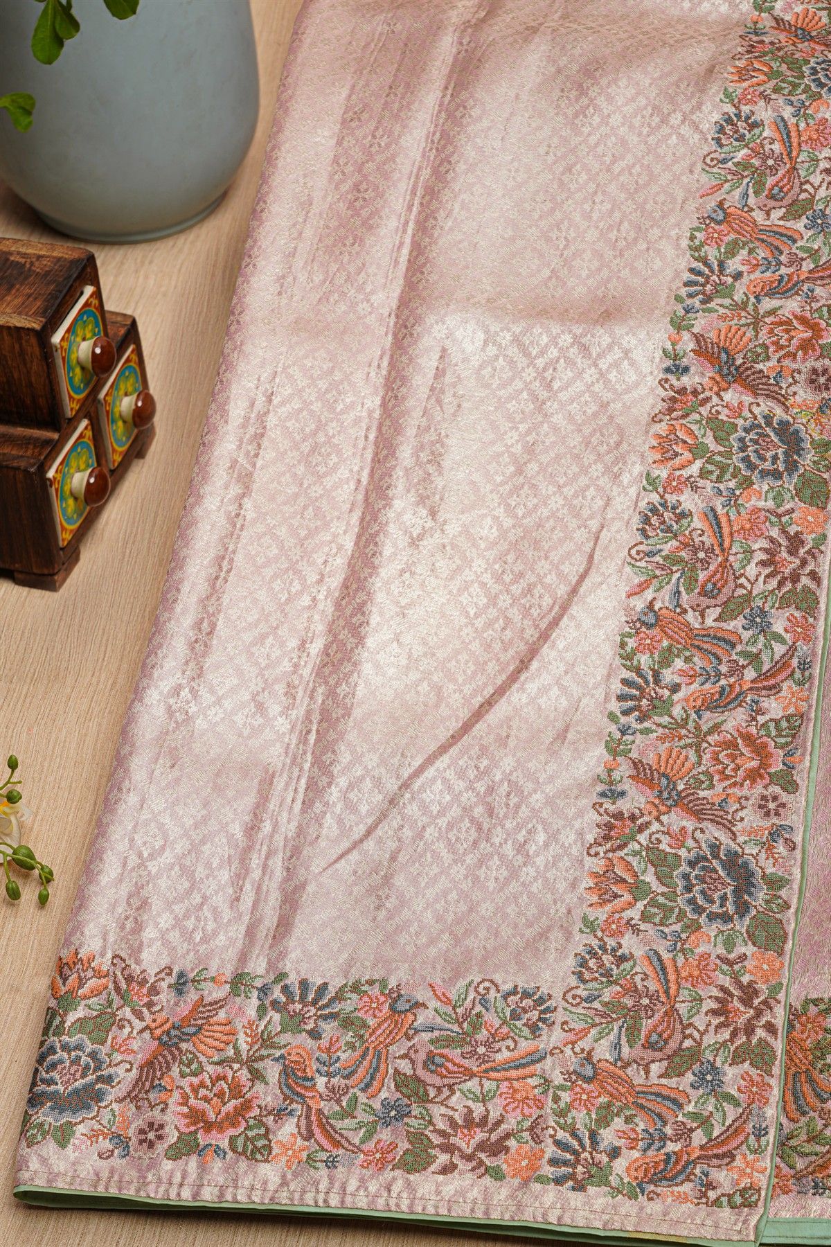 Fusion Tissue Lavender Saree