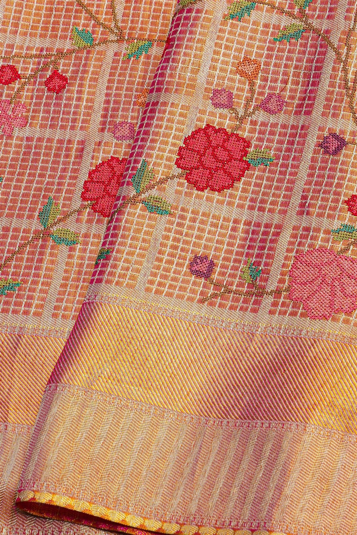 Fusion Tissue Dual Colour Saree