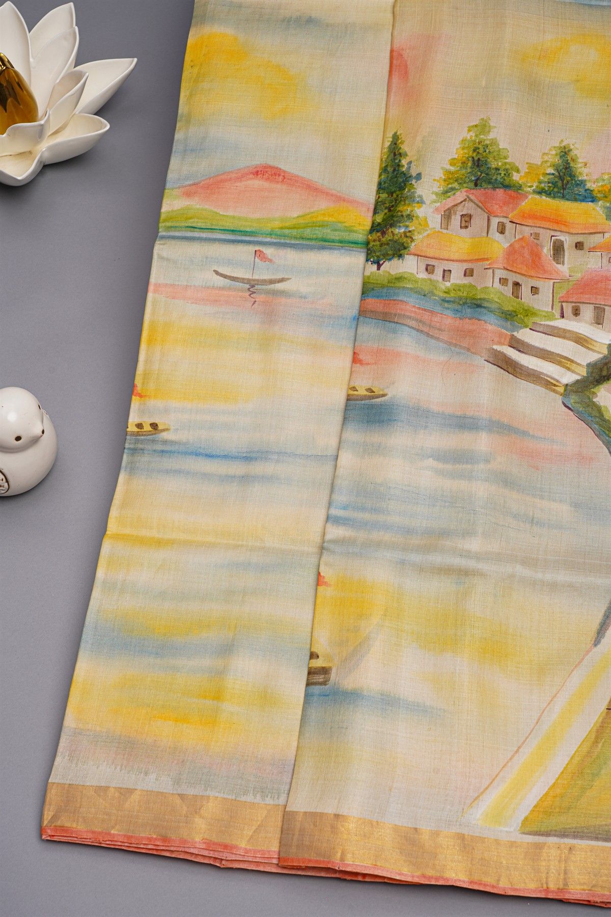 Designer Tussar Multicolour Saree