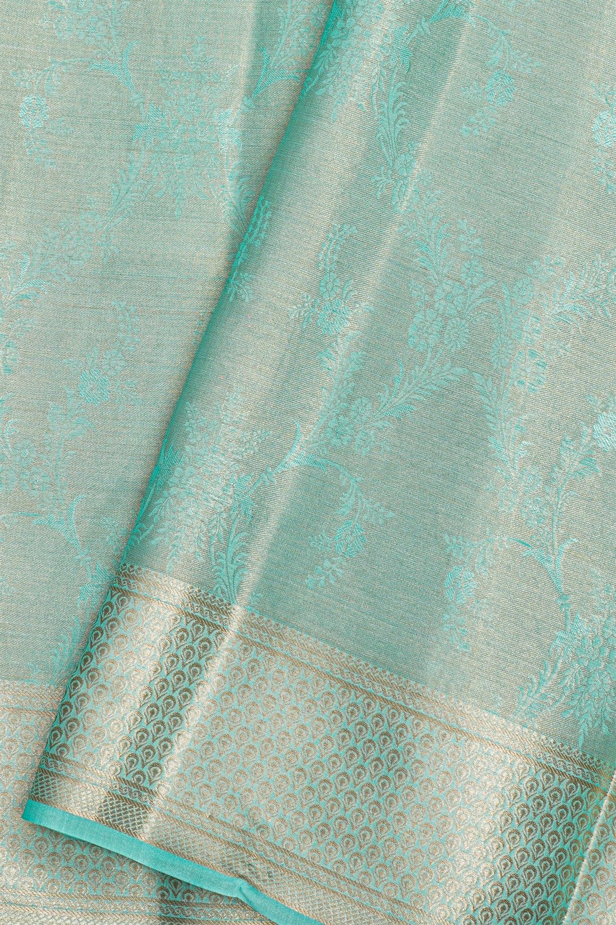 Mysore Crepe Sky Blue Saree