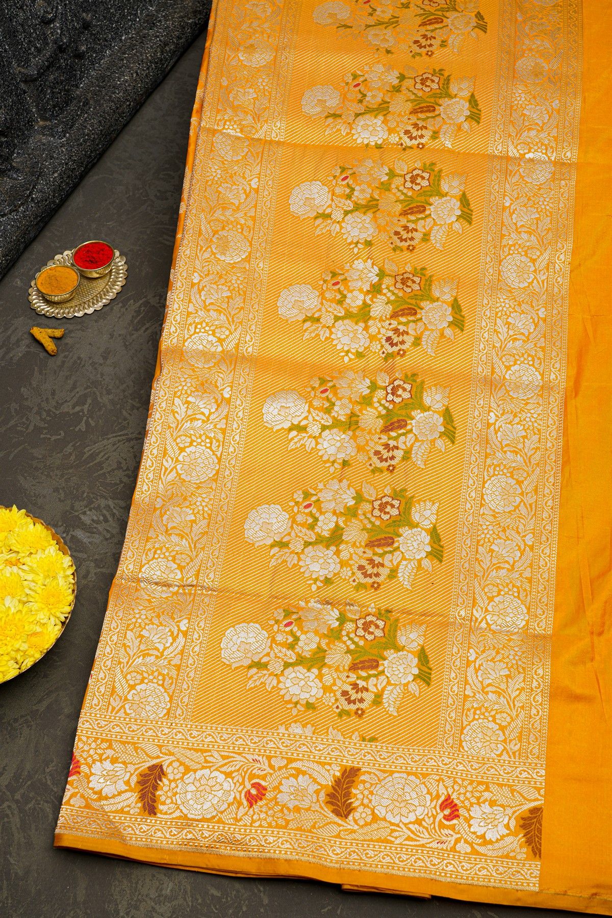Banarasi Silk Mustard Saree
