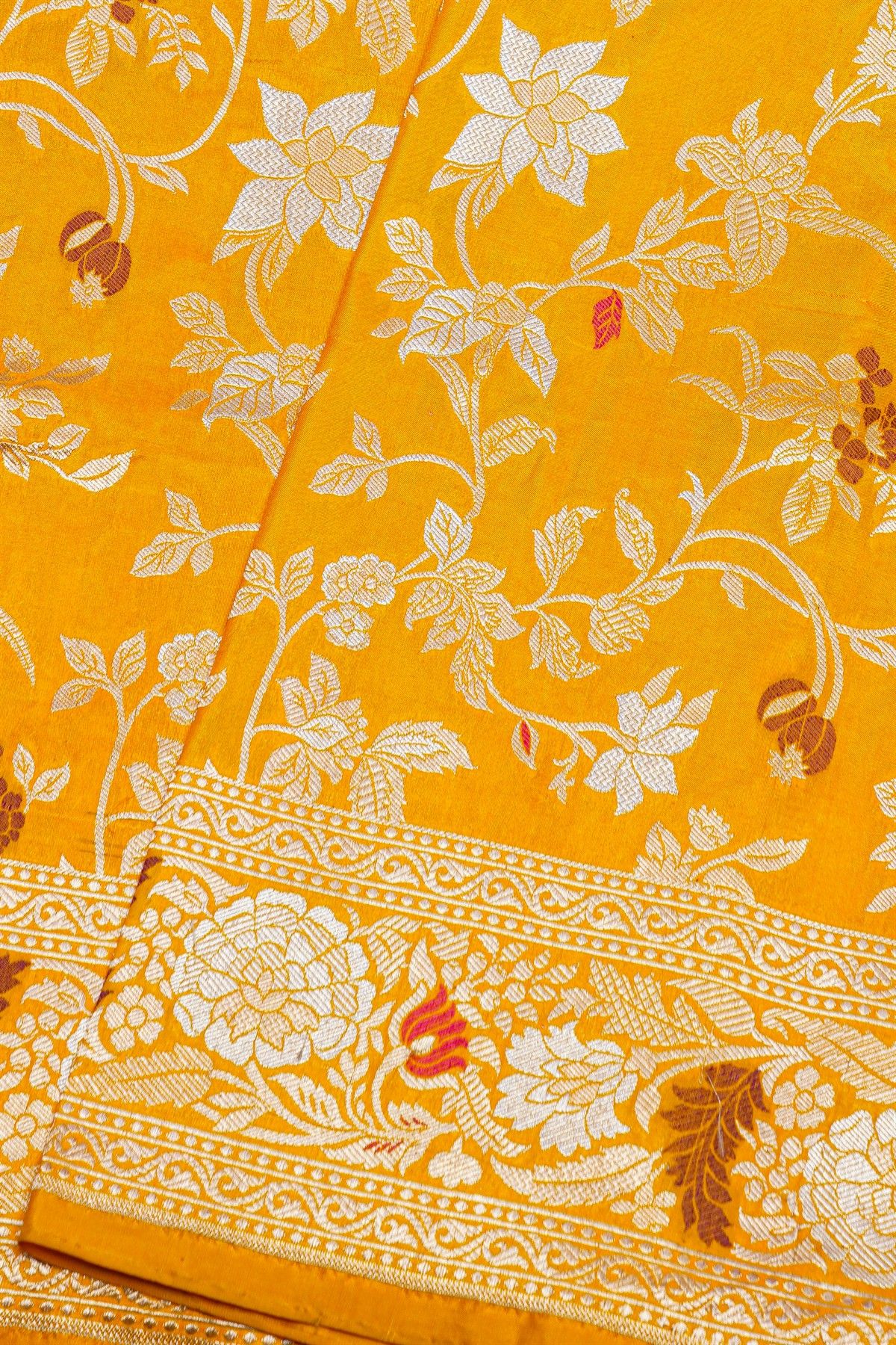 Banarasi Silk Mustard Saree