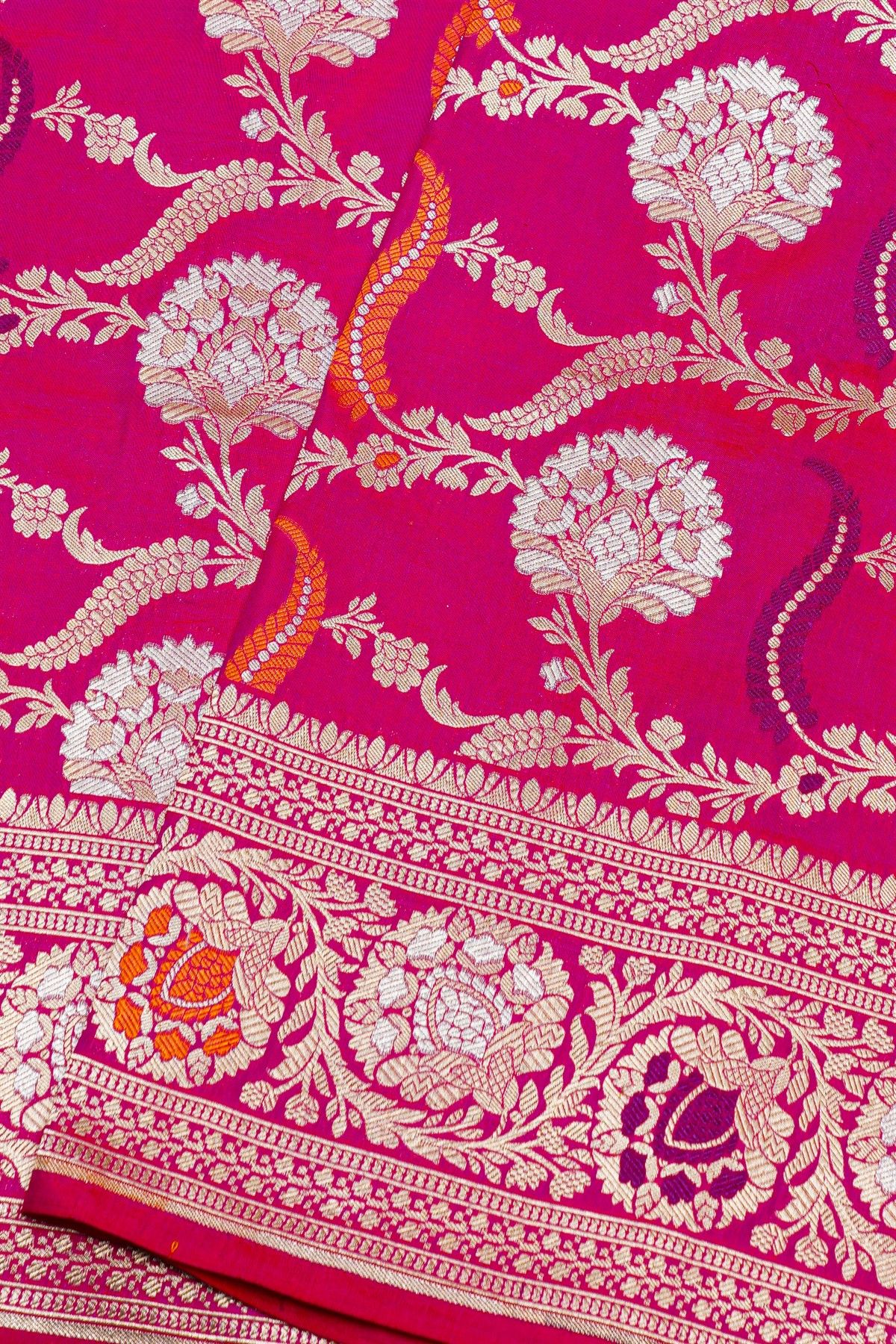 Banarasi Silk Pink Saree