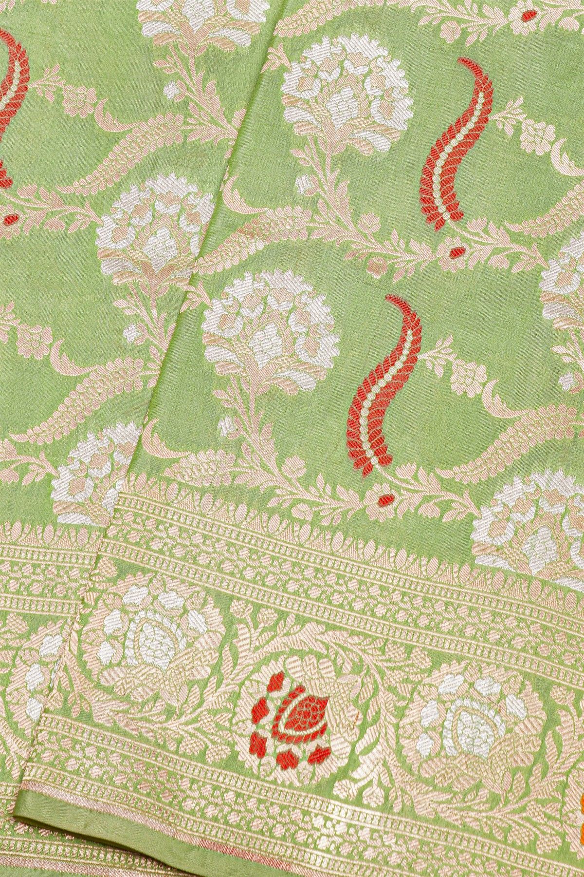 Banarasi Silk Light Green Saree