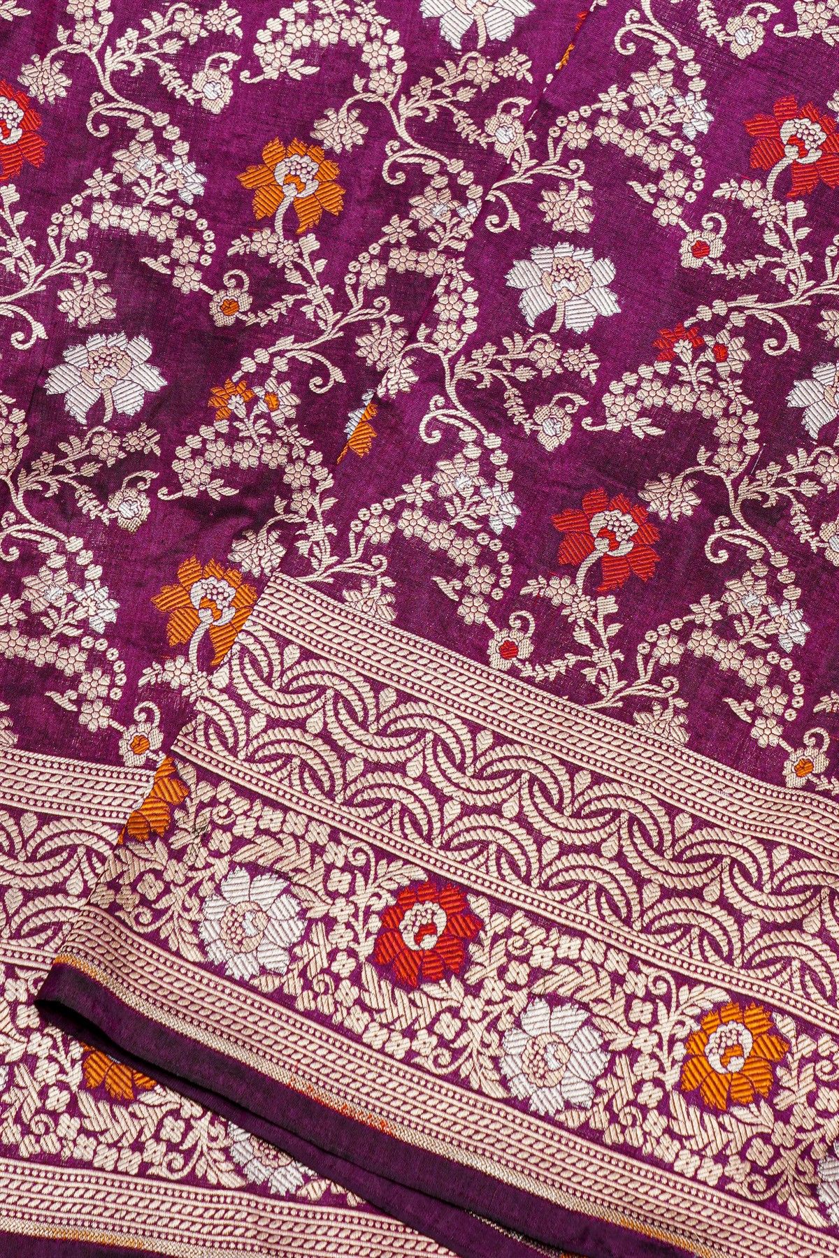 Banarasi Silk Purple Saree