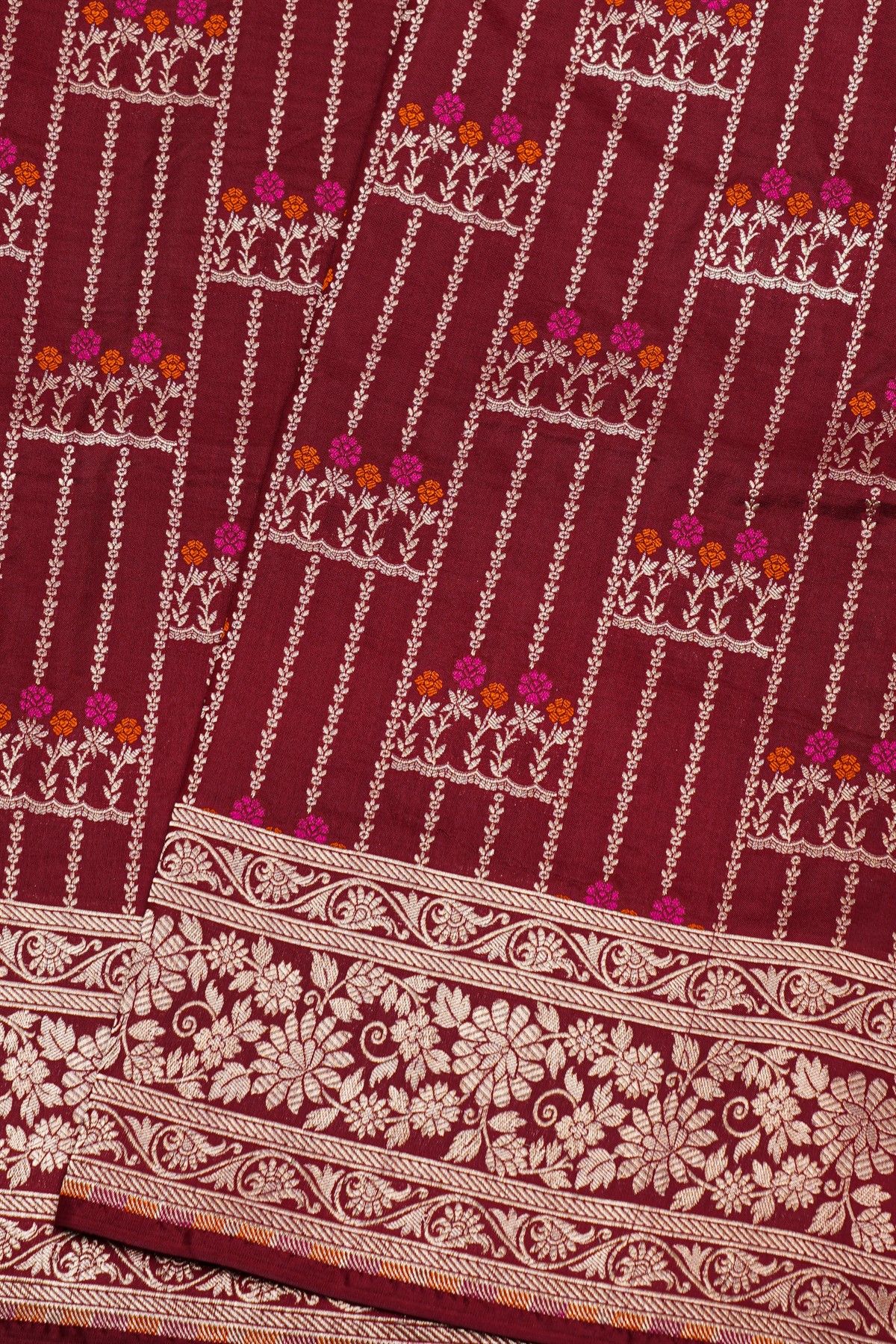 Banarasi Silk Maroon Saree