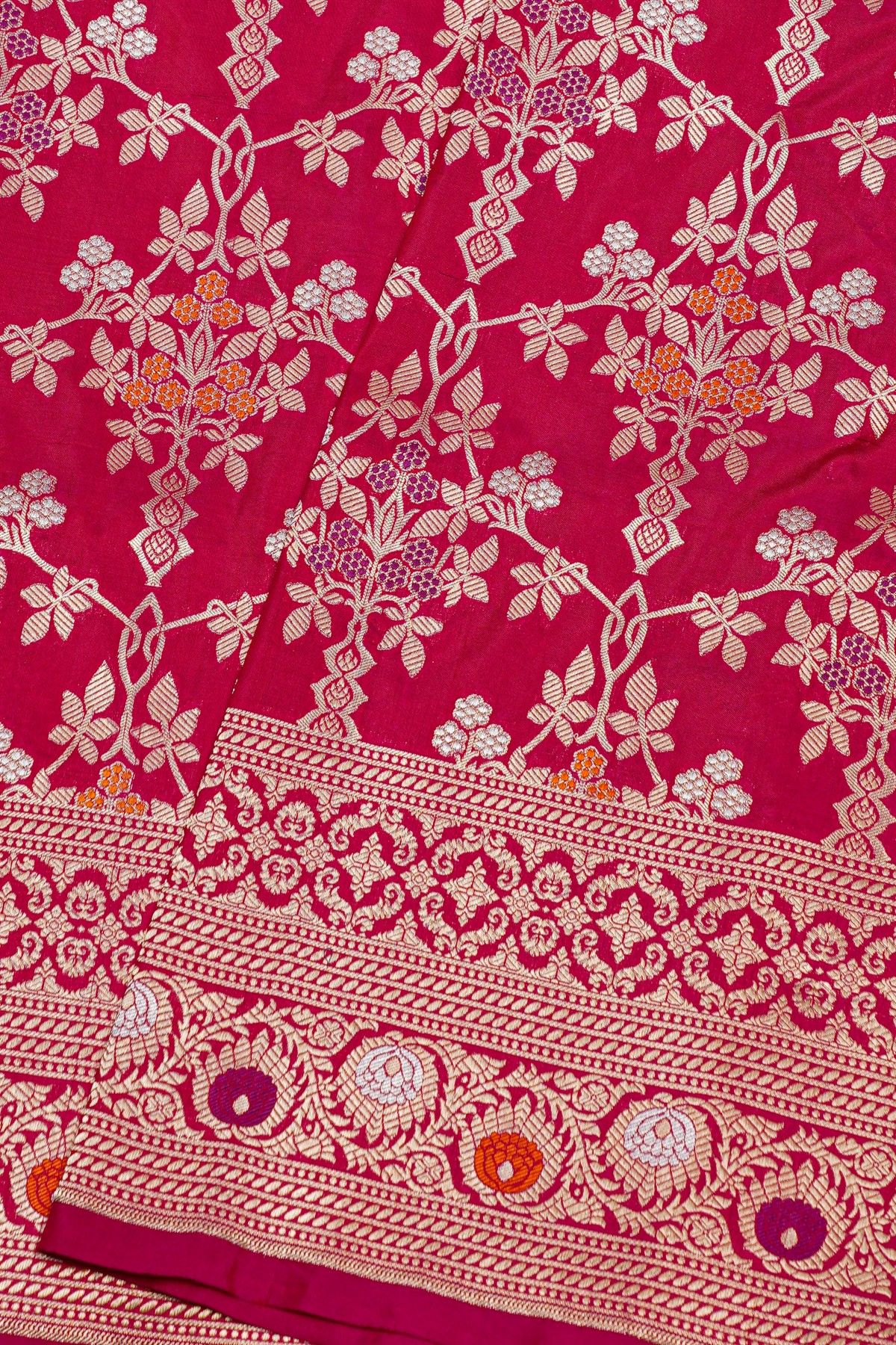 Banarasi Silk Magenta Saree