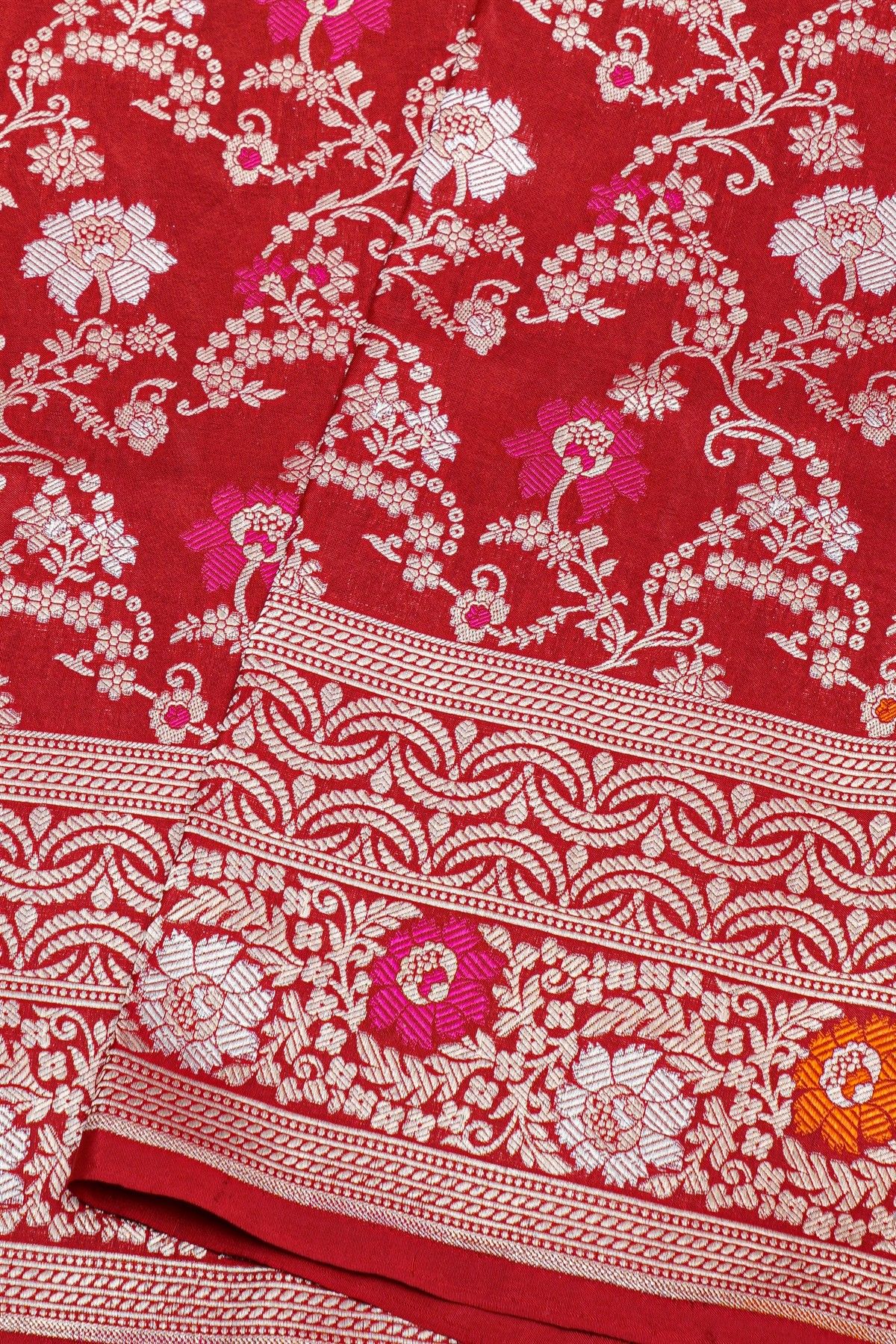 Banarasi Silk Red Saree