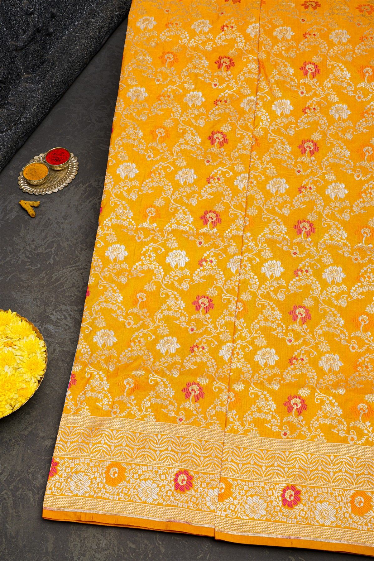 Banarasi Silk Mustard Saree