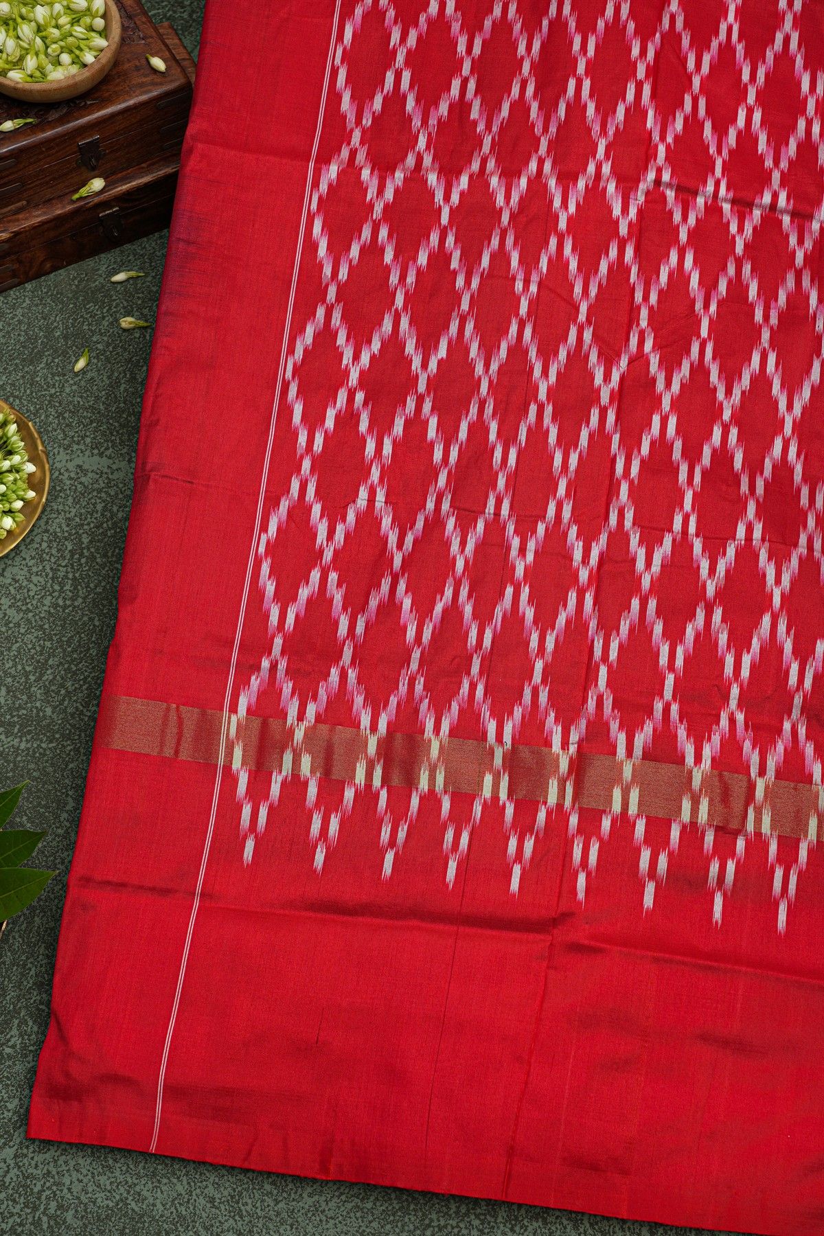 Ikat Silk Navy Blue Saree