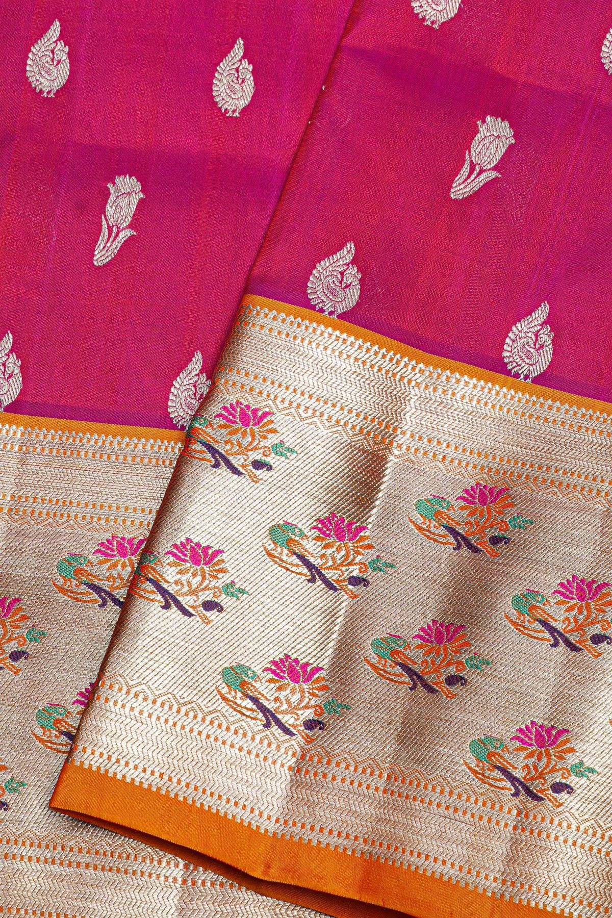 Venkatagiri Silk Magenta Saree