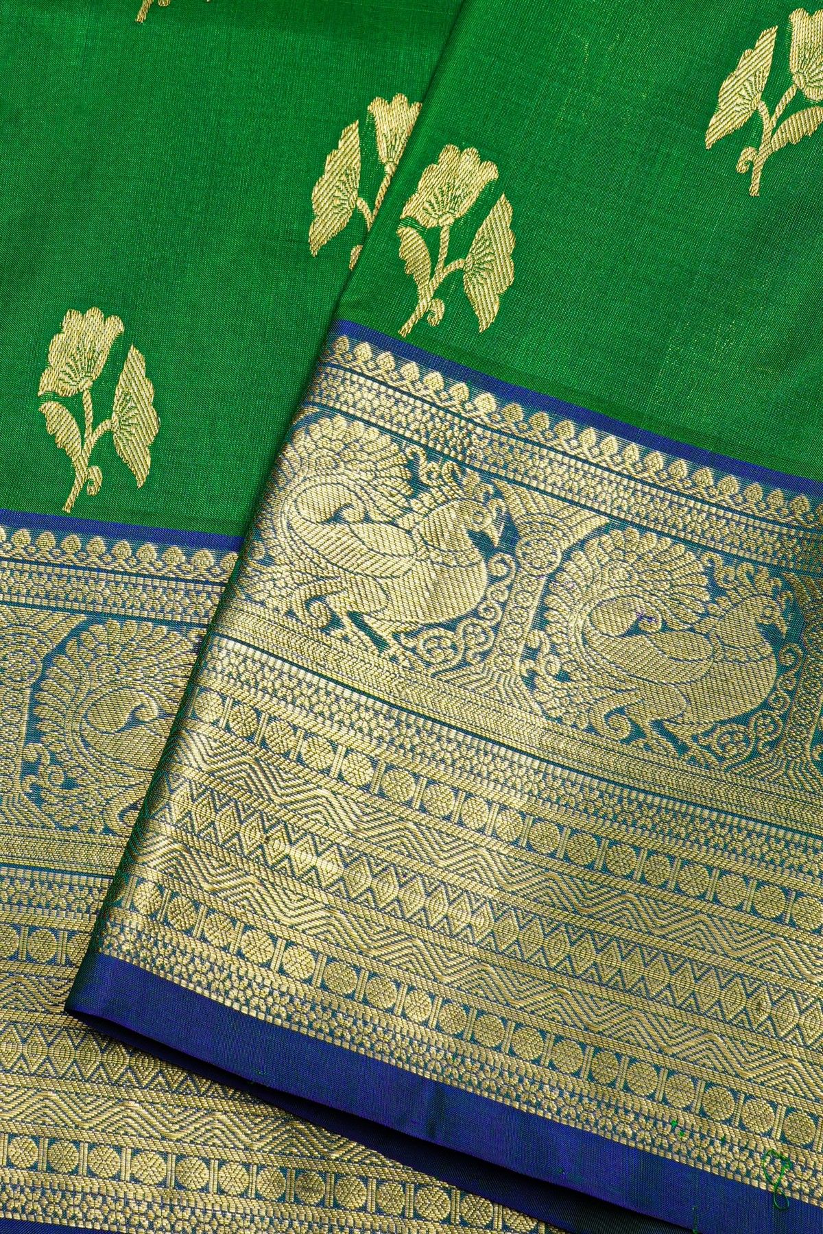 Venkatagiri Silk Green Saree