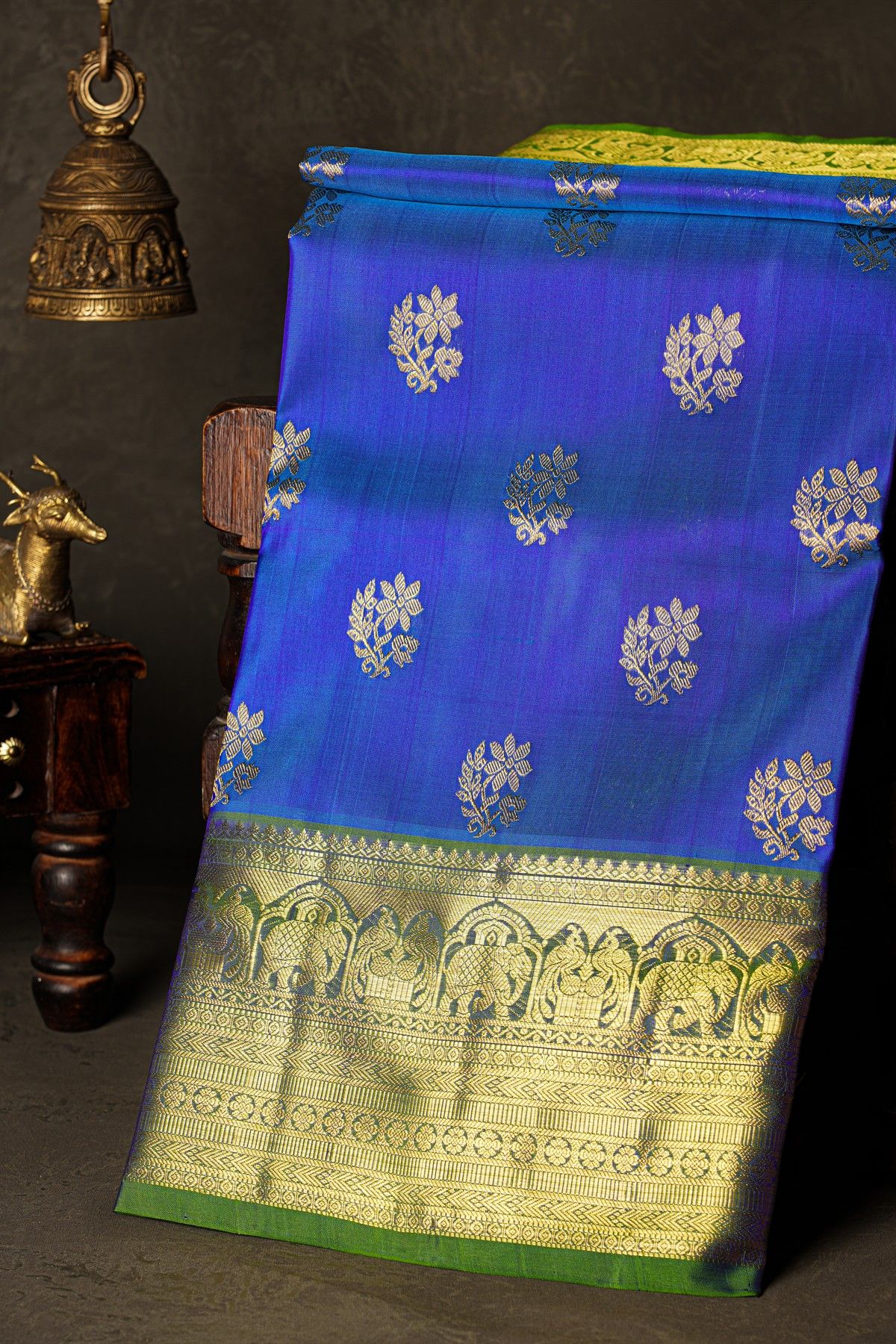 Venkatagiri Silk Blue Saree