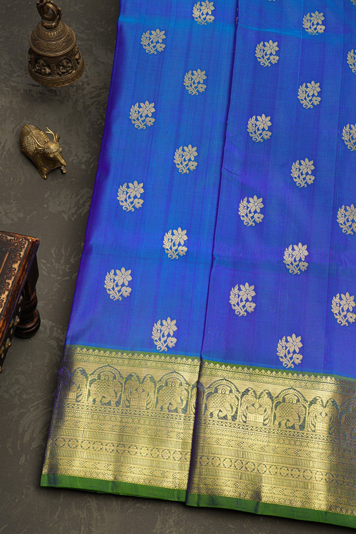 Venkatagiri Silk Blue Saree