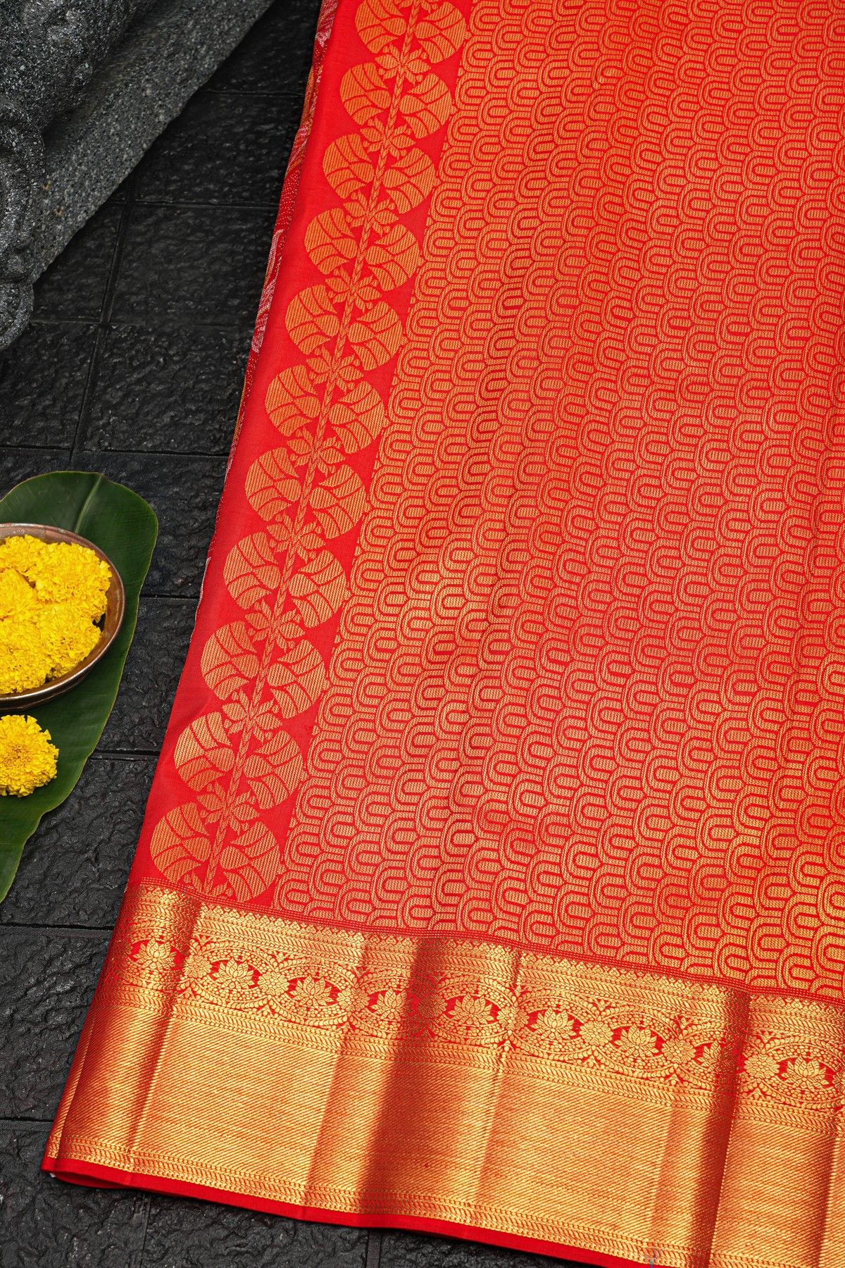 Kancheepuram Silk Red Saree