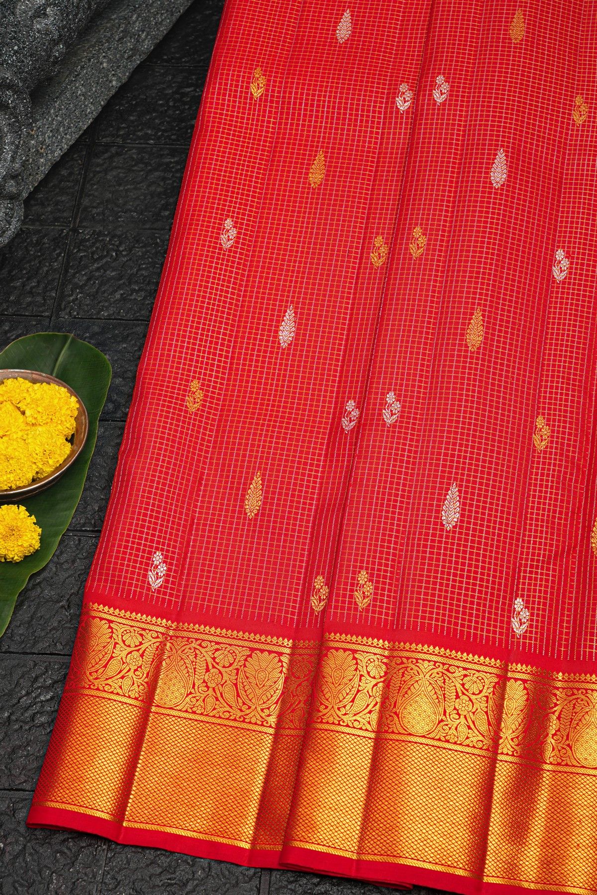 Kancheepuram Silk Red Saree