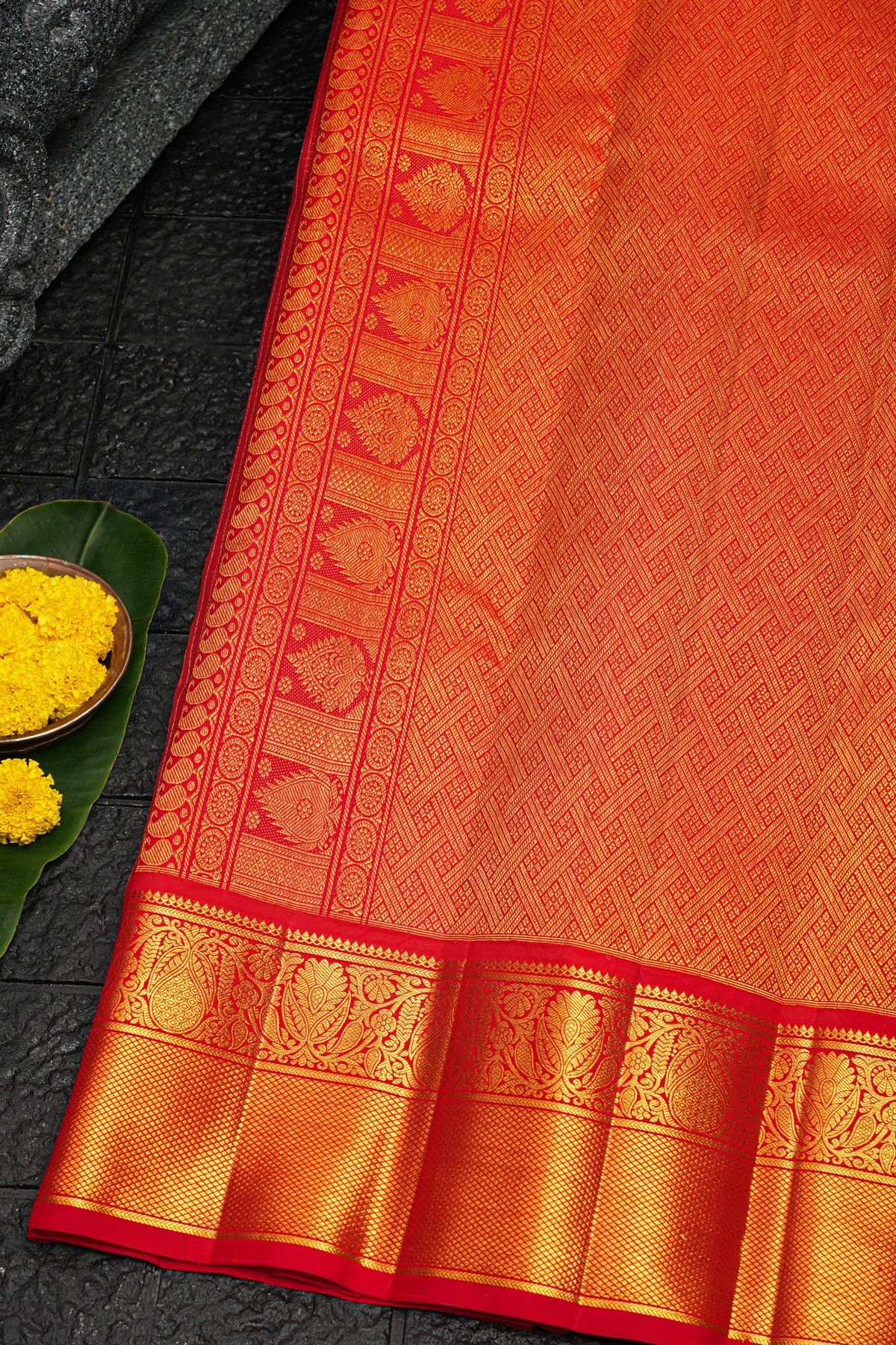 Kancheepuram Silk Red Saree