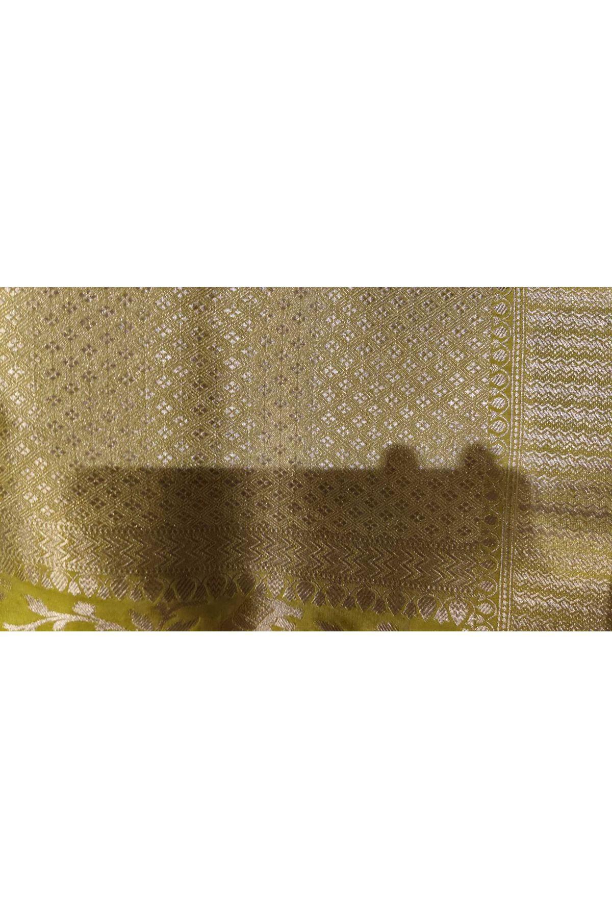 Banarasi Silk Yellow Saree With Florals And Animals Body