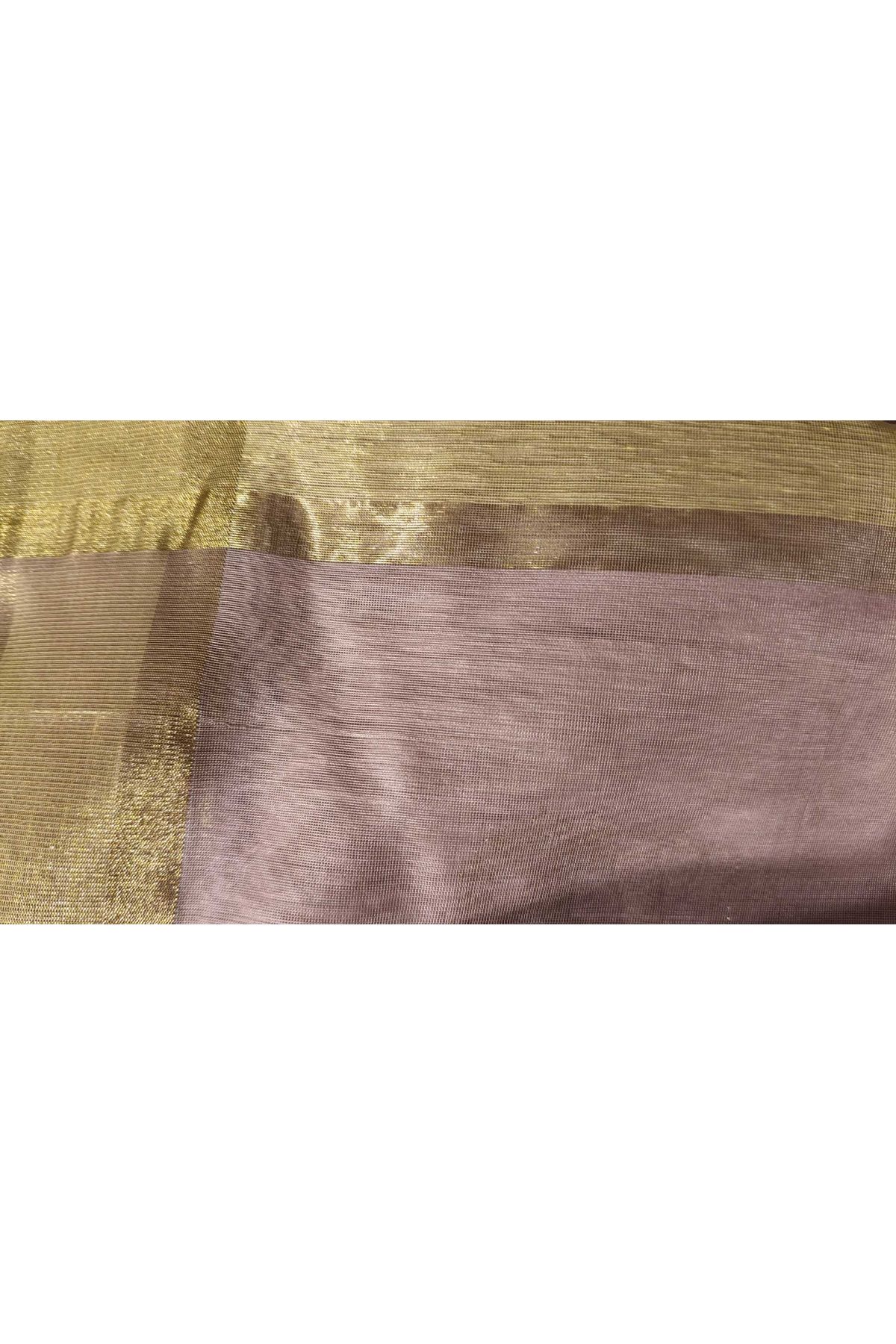 Chanderi Sico Lavender Saree