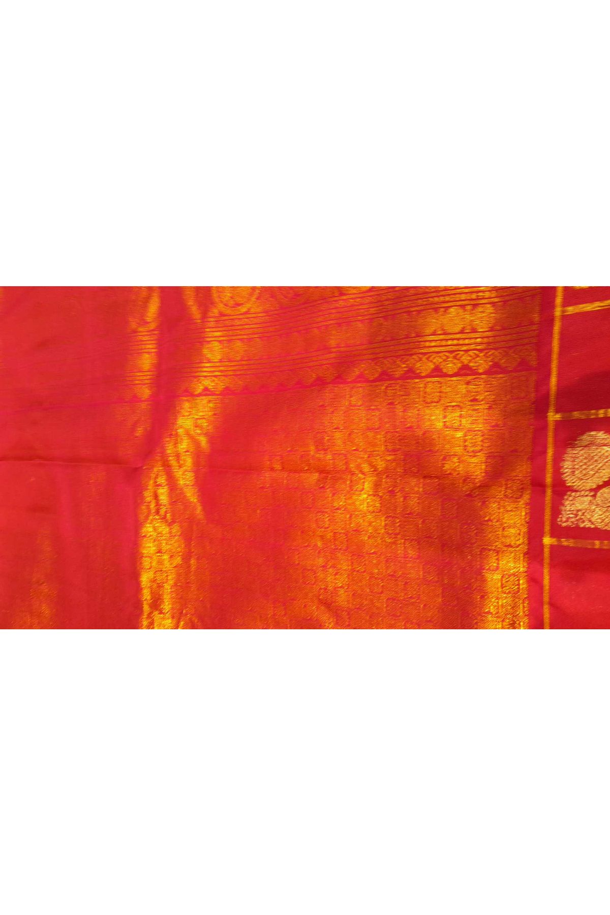 Gadwal Silk Orange Saree