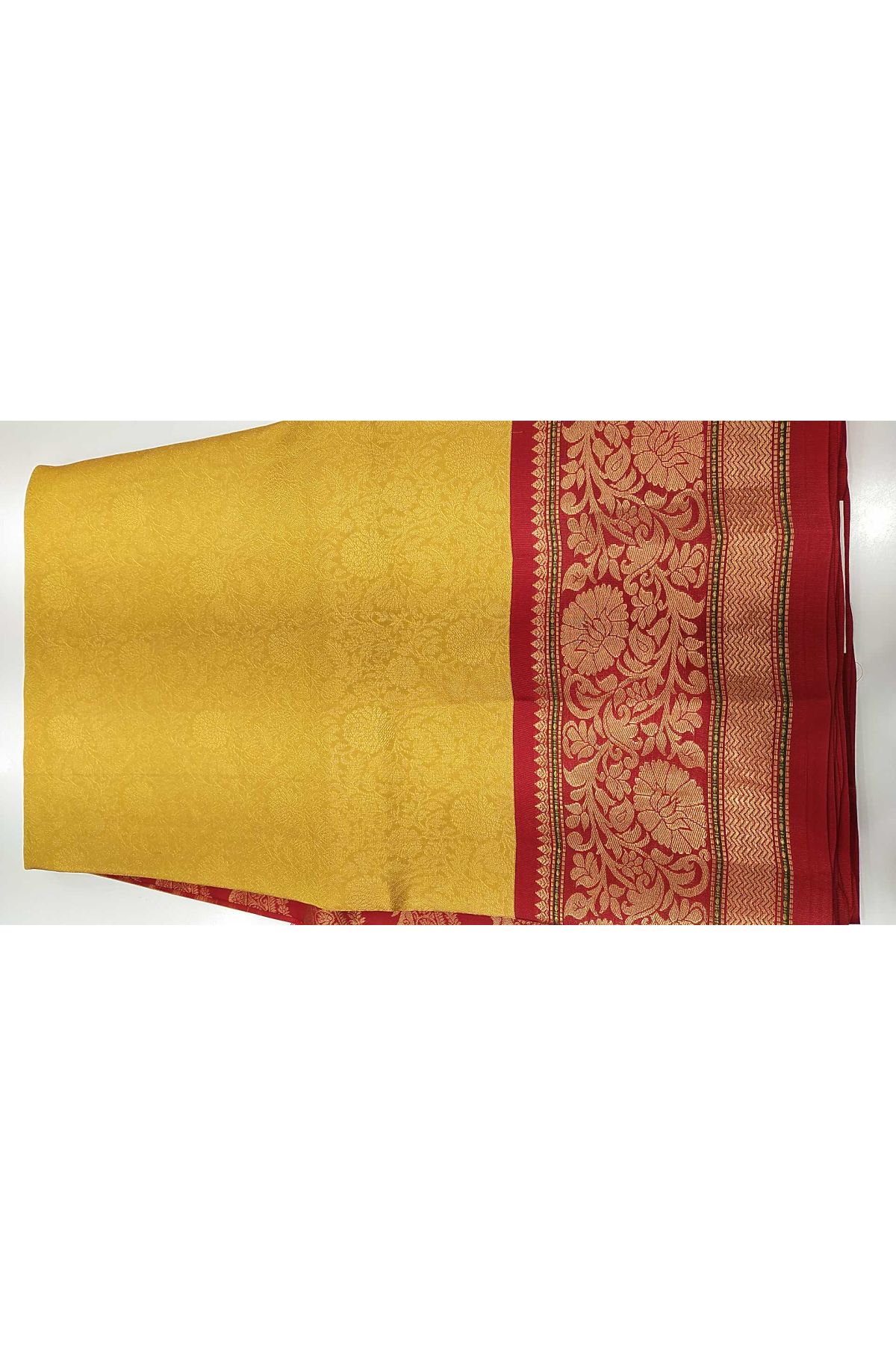 Gadwal Silk Yellow Saree